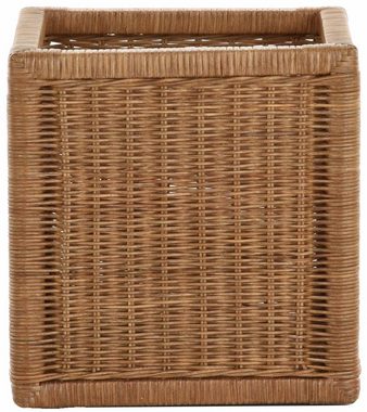 Krines Home Regalkorb Set/2 Regalkorb Aufbewahrungskorb geflochten Rattan (Quadratisch) (2-teiliges Set), Korbset Aufbewahrung Regal Schrankkorb Korb, ca. 28 x 29 x 30 cm