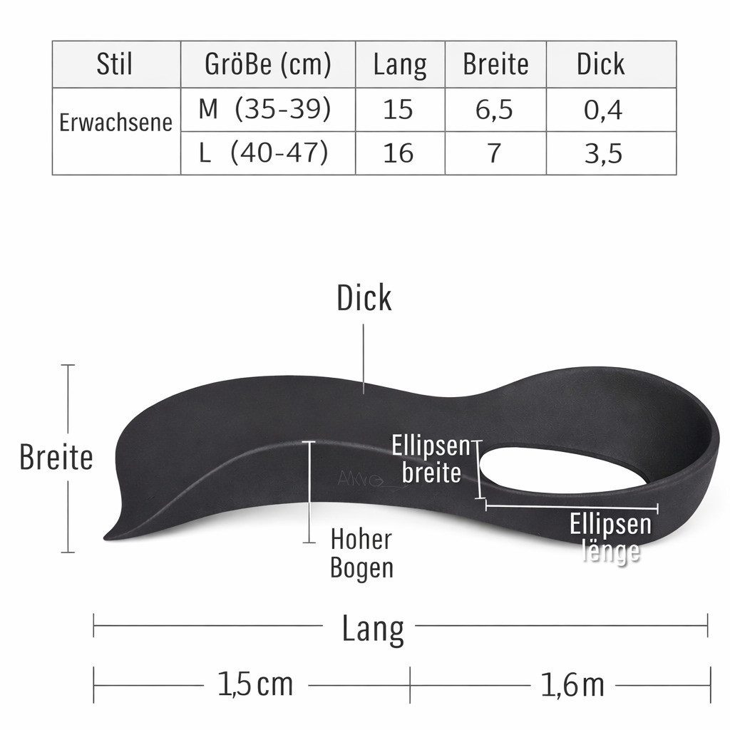 COOL-i ® Einlegesohlen Orthopädische Fersensporn-Einlegesohlen,1 Paar TPR-Dämpfungseinlagen, bei Plattfuß, Plantarfasziitis & Überpronation