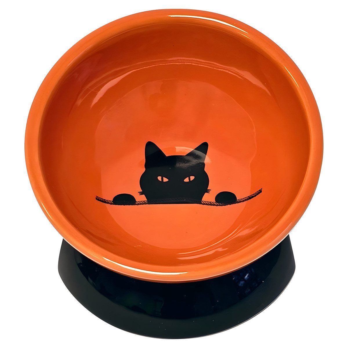 Nobby Futternapf Katzen Keramik-Napf Wilson orange-schwarz