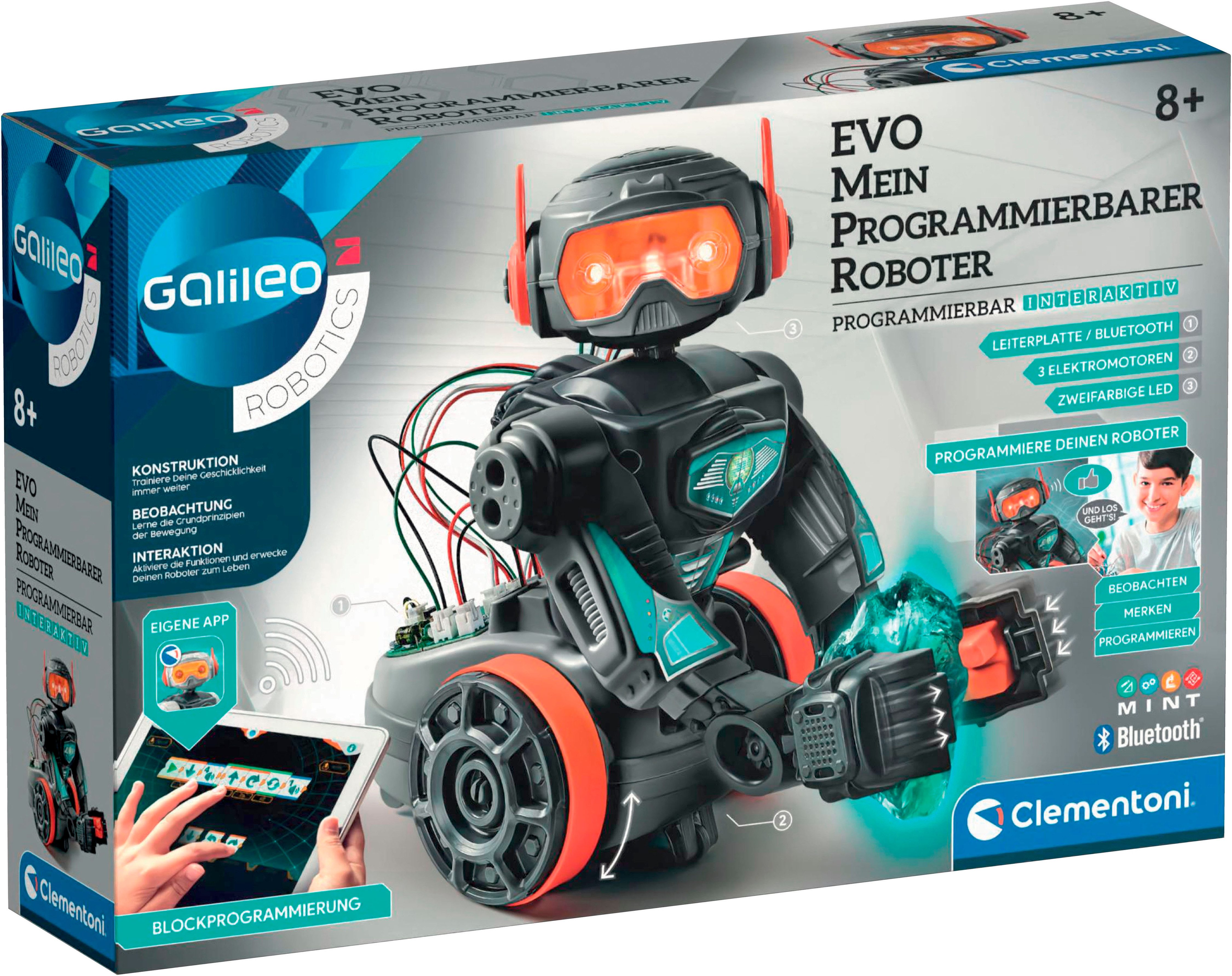 Clementoni® Modellbausatz Galileo, EVO - Mein programmierbarer Roboter, Made in Europe