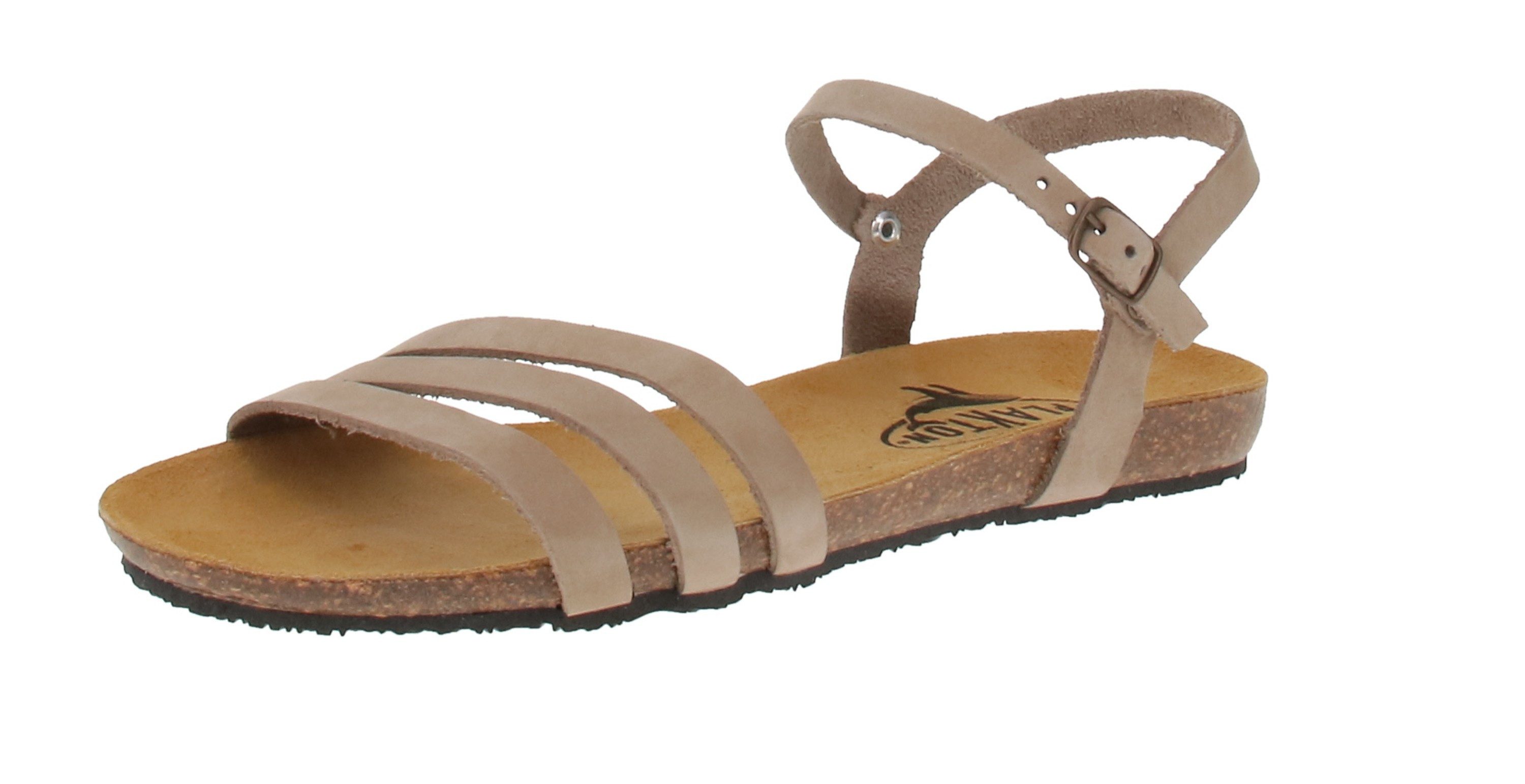 Plakton plakton 575080 Mam Alou Nobuck - Damen Schuhe Sandaletten - Taupe Sandale