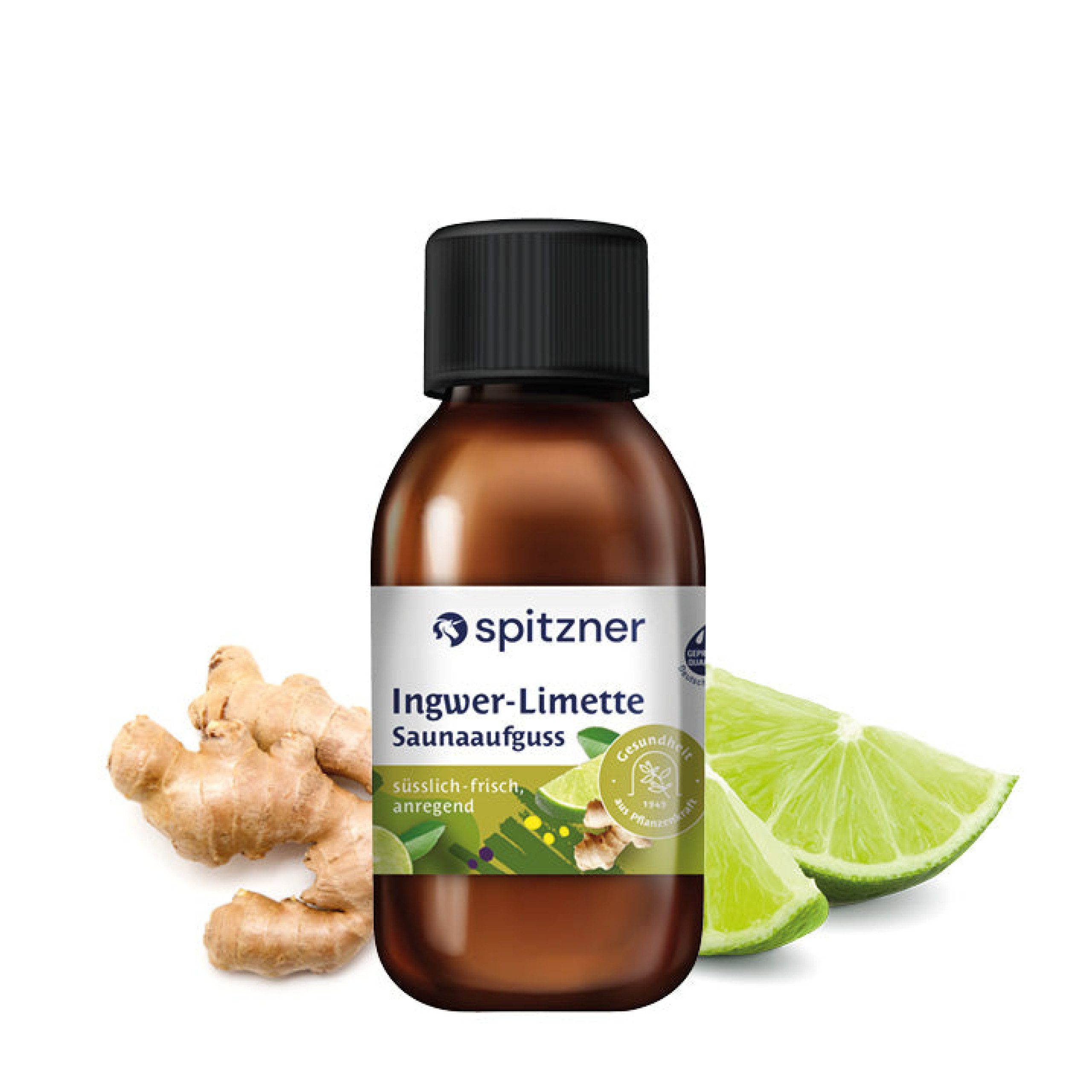 Spitzner Aufgusskonzentrat Spitzner Saunaaufguss Ingwer-Limette 125 ml Wellness Sauna Aufguss