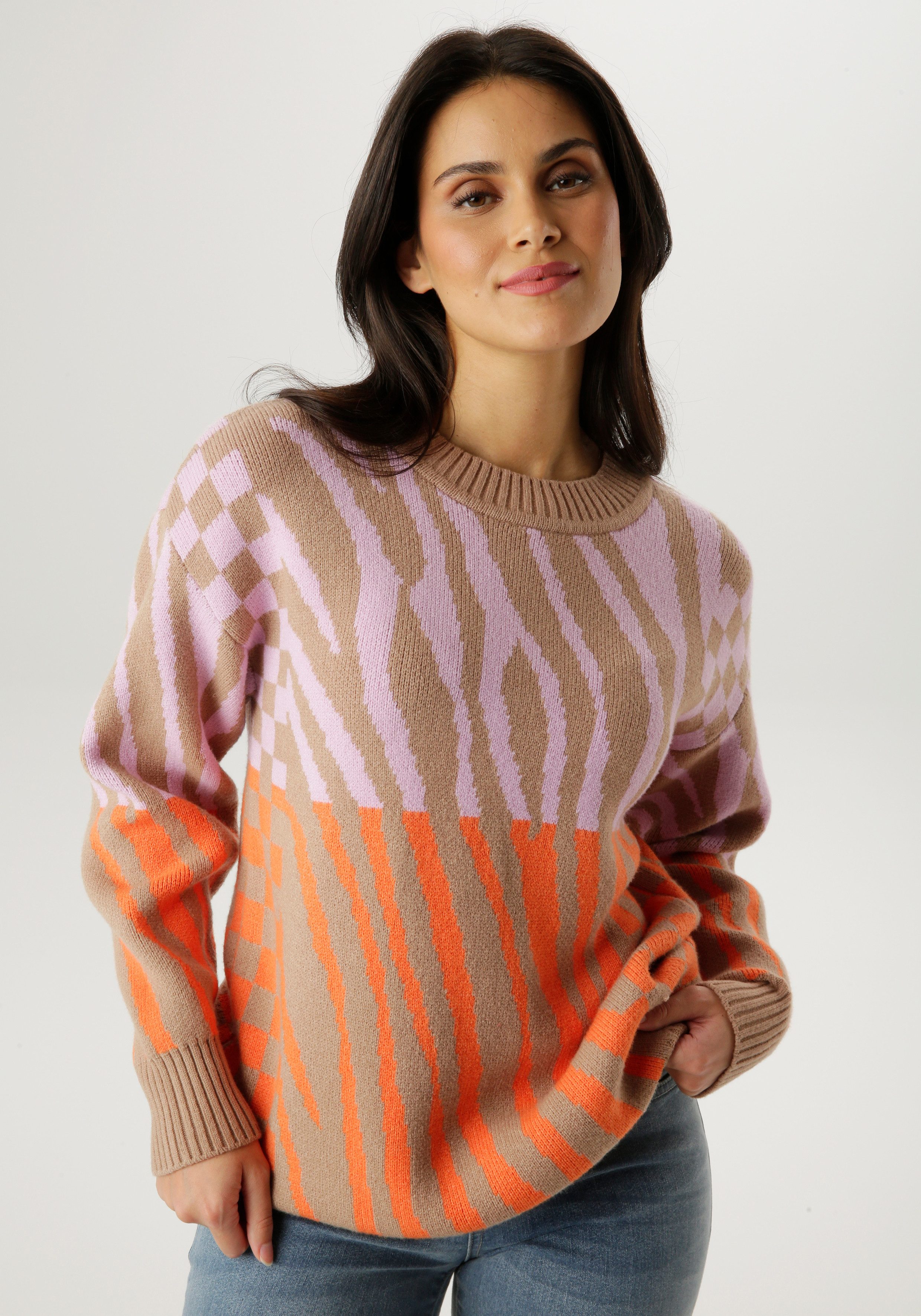 Aniston SELECTED Strickpullover mit fantasievoller Animal-Musterung - NEUE KOLLEKTION. € 49,99, (€ 49,99 pro 1 Stk).