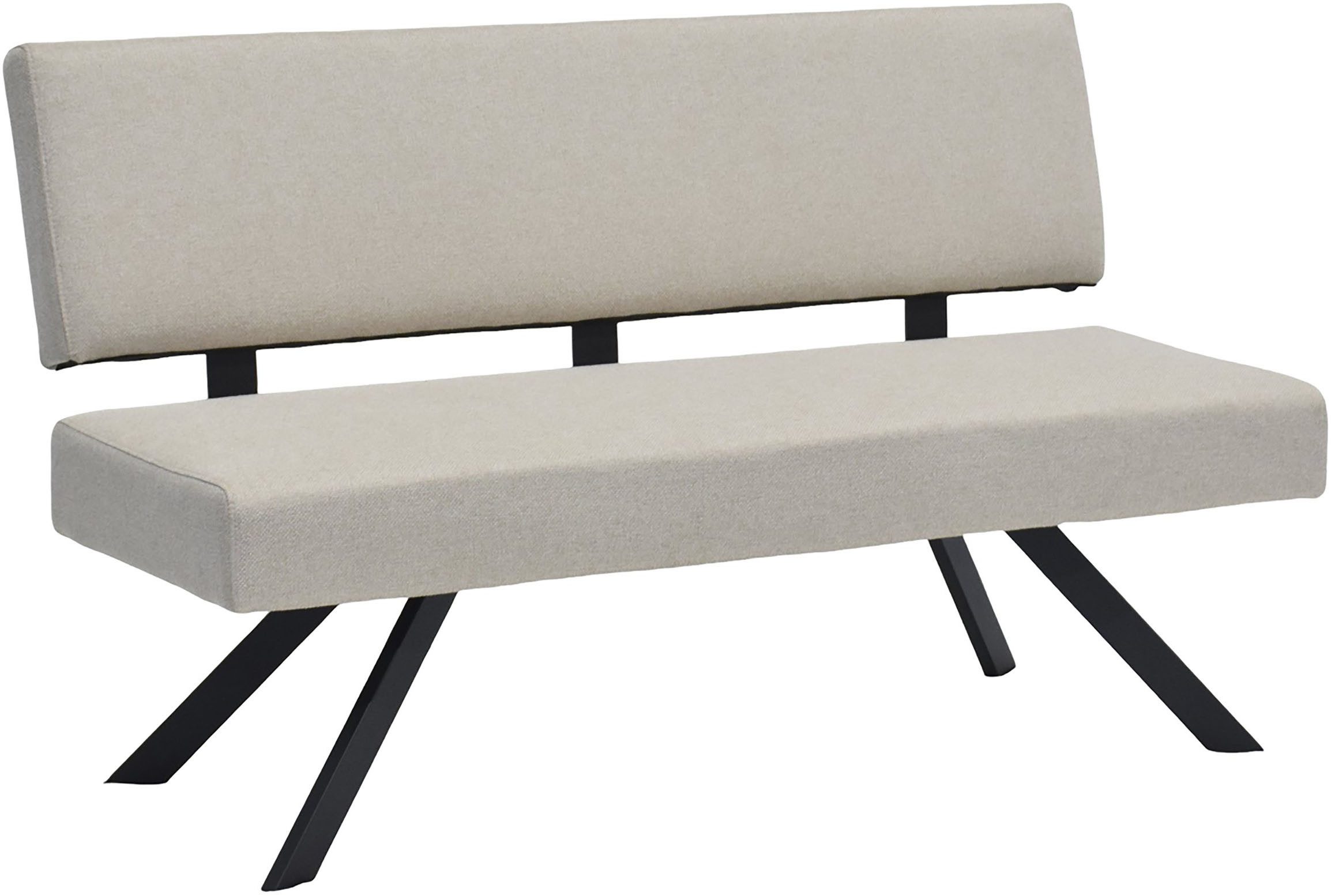 byLIVING Sitzbank TORONTO, Webstoff, bis 160 kg, Taschenfederkern, 4-Fußgestell, 3 Sitzplätze