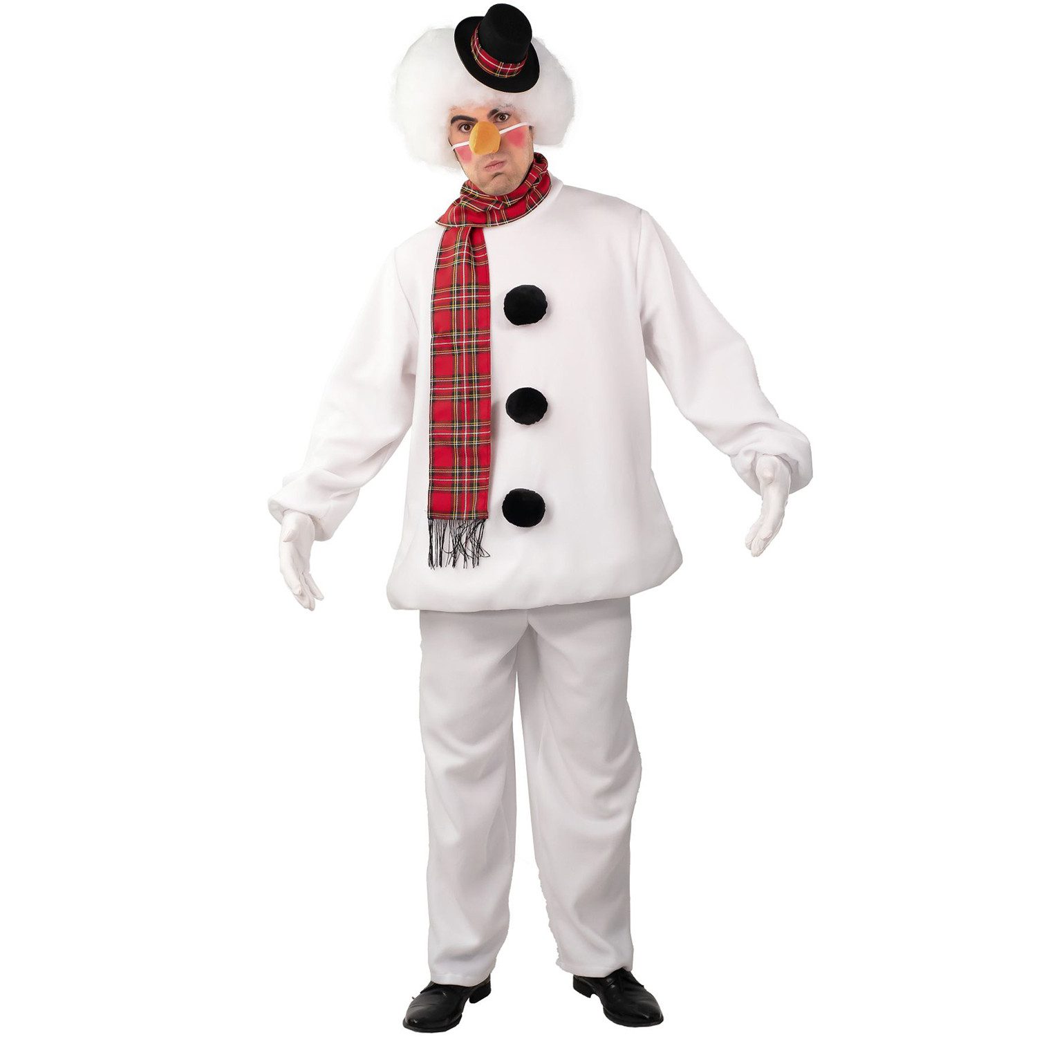 Kostüm Schneemann Kostüm Mr. Frosty mit Schal & Hut
