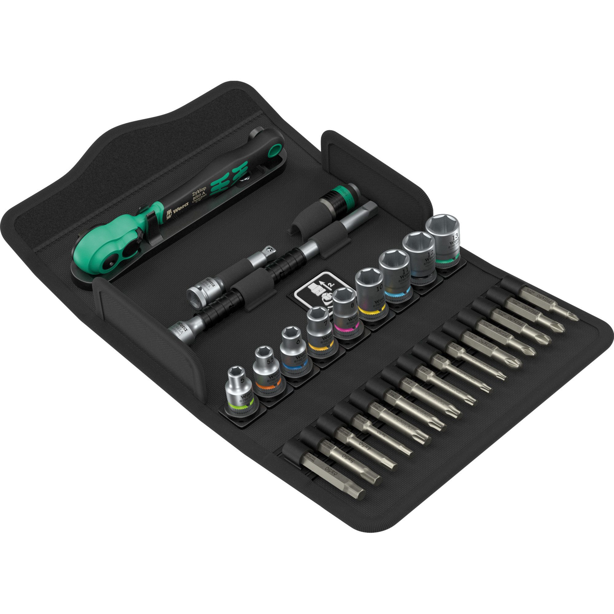 Wera Schraubendreher Wera 8100 SA 14 Zyklop Comfort Knarrensatz, 1/4"