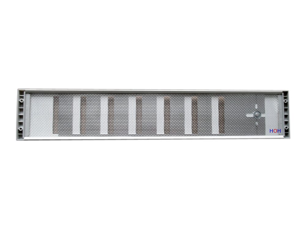 Häusler Onlinehandel GmbH Lüftungsgitter Lüftungsgitter LG 5009 SW Schiebegitter Alu Weiß PVD 500 x 90 mm, mit Fliegengitter