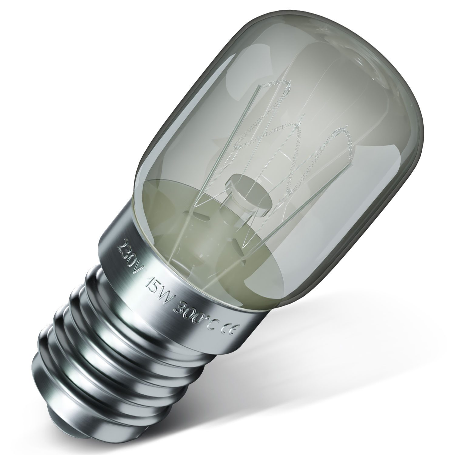 VIOKS Spezialleuchtmittel Lampe E14 15W 22mmØ 49mm 230V 300 Grad universal, für Mikrowelle Spülmaschine Backofen