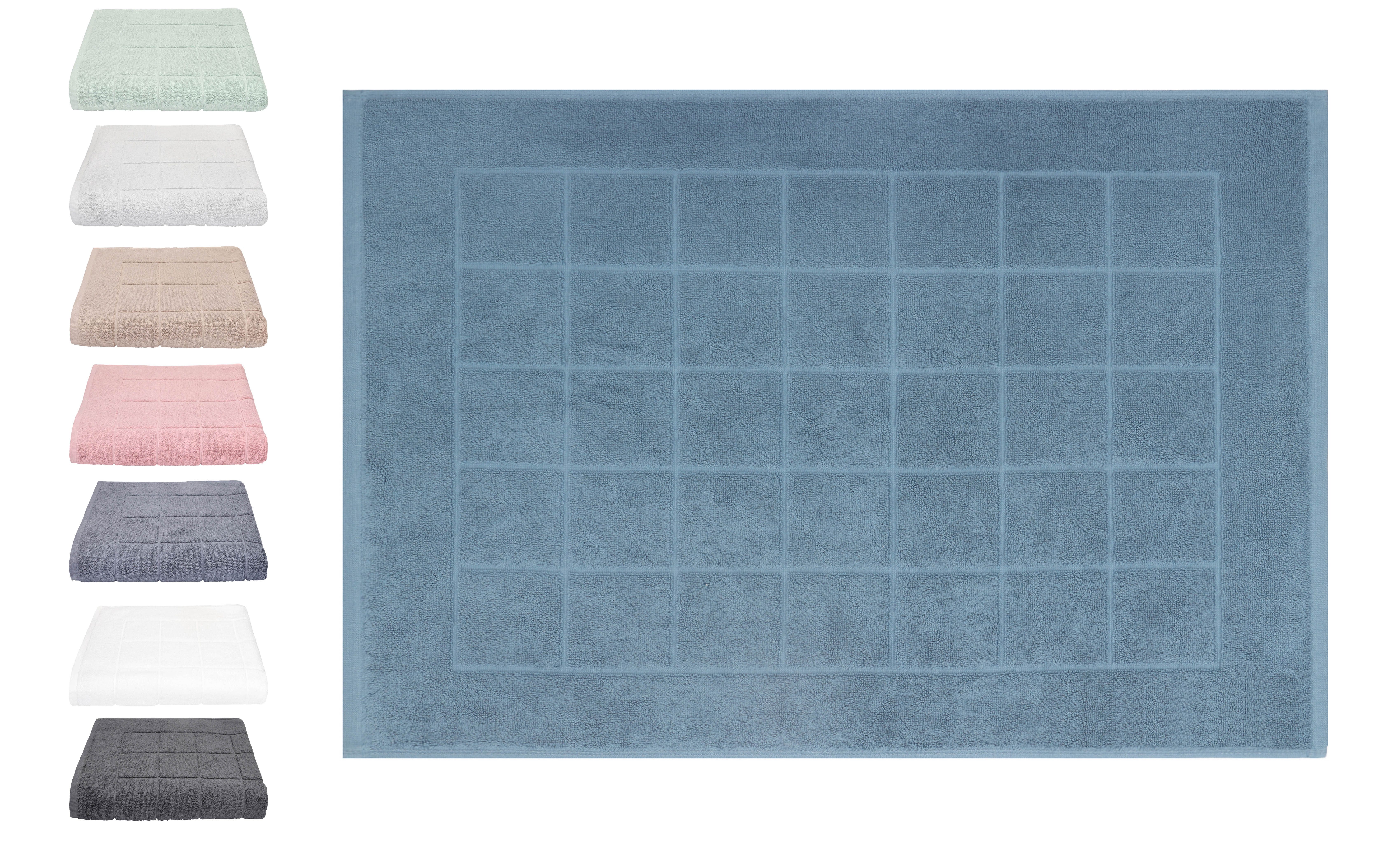Betz Badematte Badvorleger Berlin Größe 50x70 cm Qualität 650 g/m², beidseitig nutzbar, Baumwolle, maschinenwäsche