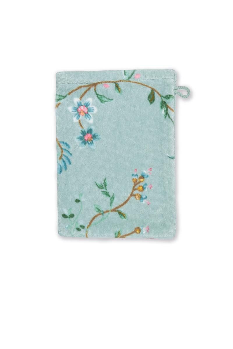 Waschhandschuh Les Fleurs_Blue_UV_UV_16x22 3 Waschlappen 16 x 22 cm