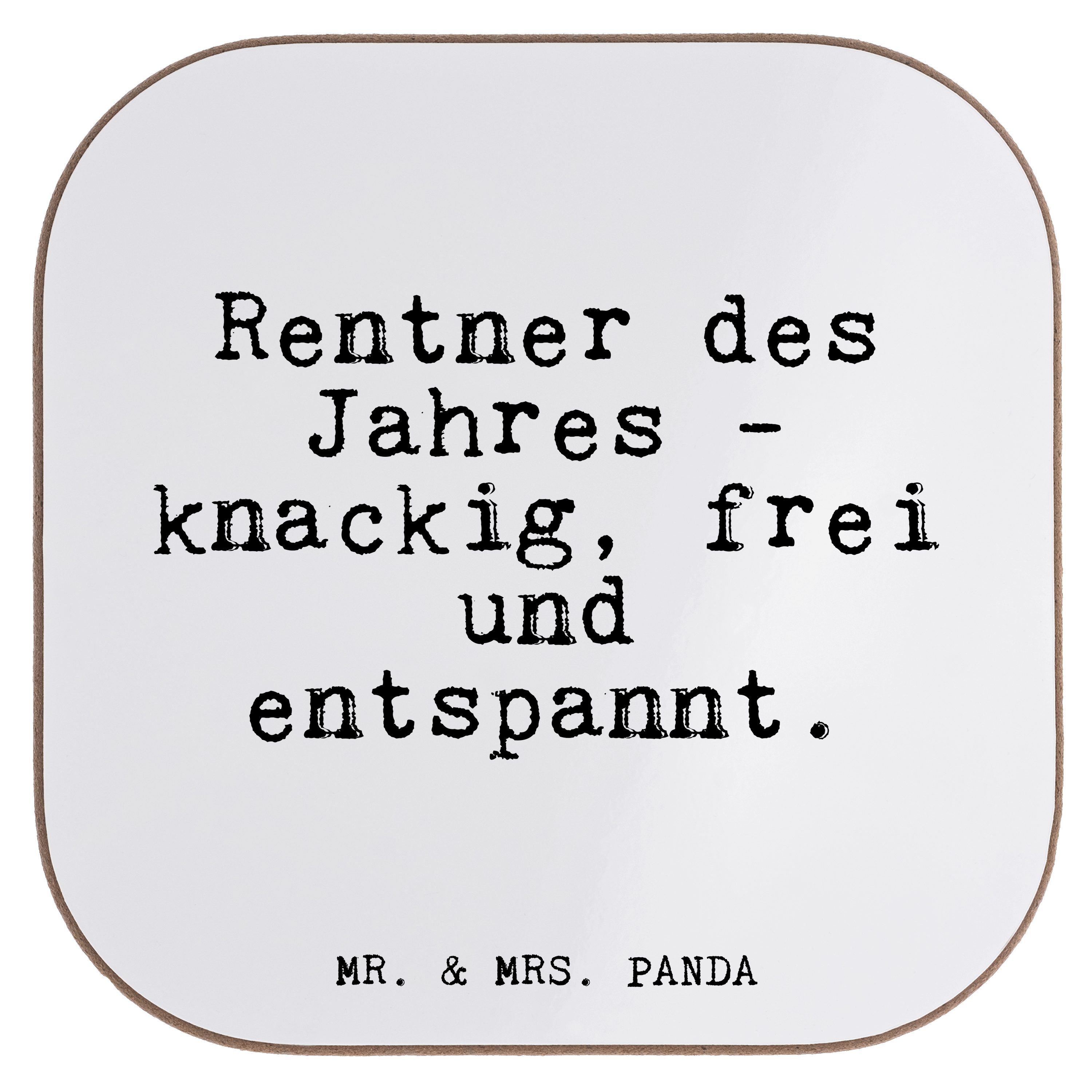 & Weiß - -... Mrs. Weisheiten, Geschenk, - Pensionierung, Panda Getränkeuntersetzer Mr. Jahres des Rentner 1-tlg.