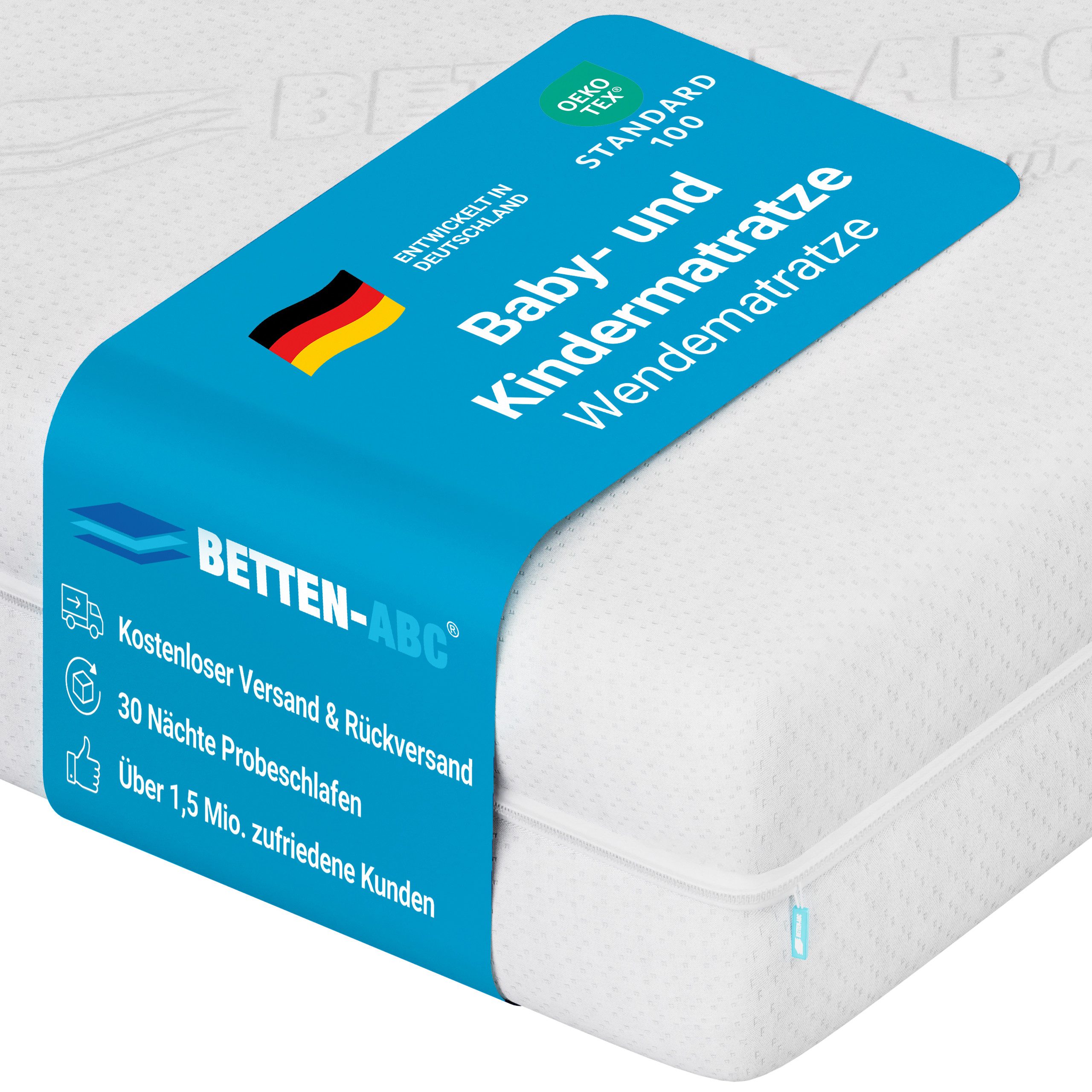 Kindermatratze Babymatratze Junior-Duo -mit Rundum-Trittkante 60x120, 70x14 günstig online kaufen