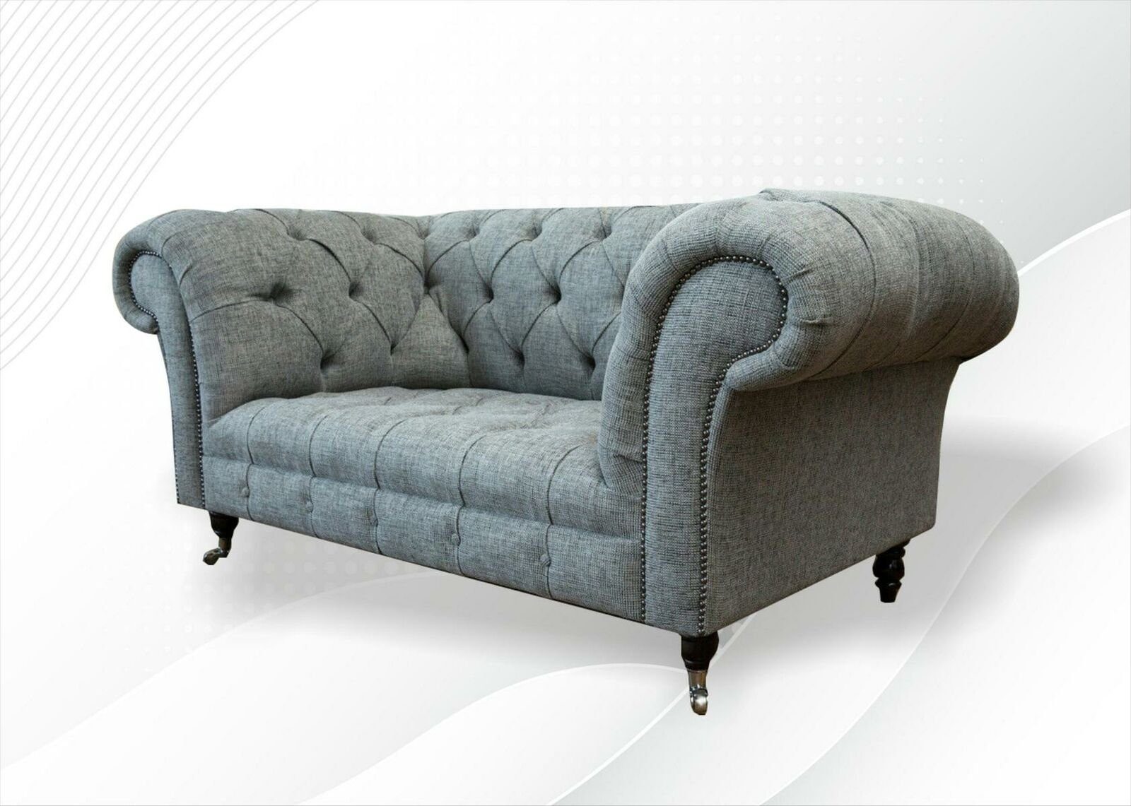 JVmoebel Couch Textil Design Sitz Chesterfield Chesterfield-Sofa, Sofa Polster Garnitur Luxus