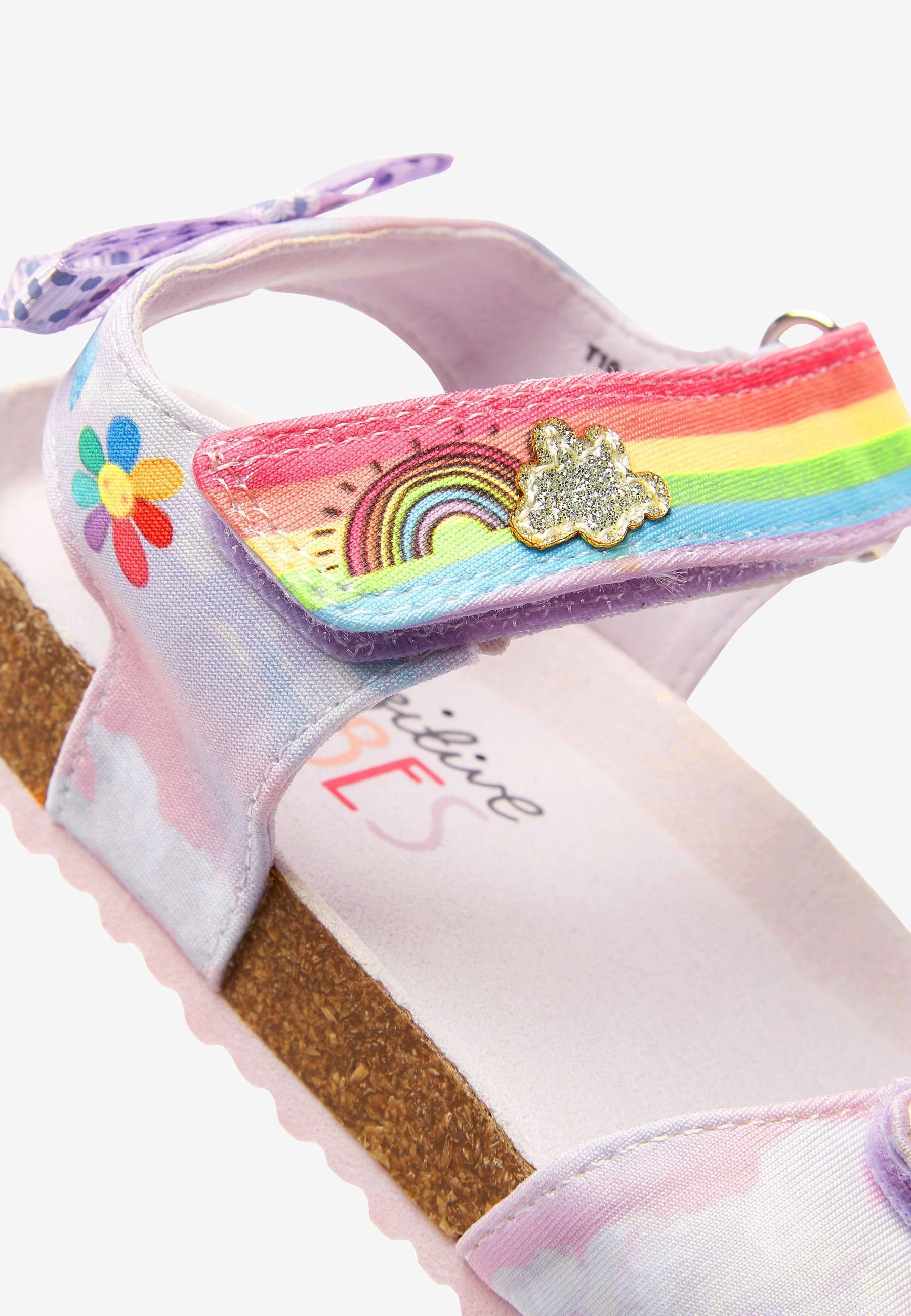 Next Sandalen mit Korkbett Riemen verstellbaren Sandale (1-tlg) Lilac Unicorn Purple und