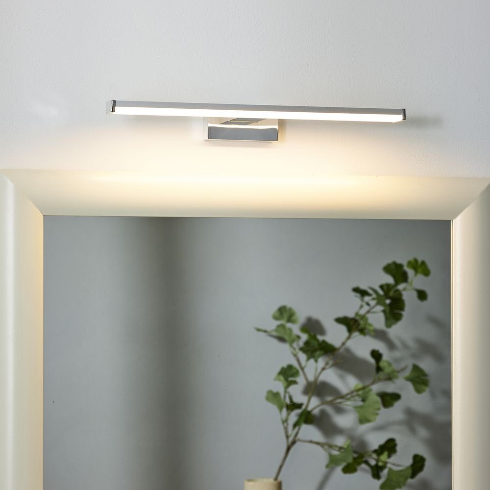 click-licht Spiegelleuchte Badezimmer Spiegelleuchte Onno in chrom-matt,  Länge: 400mm, Leuchtmittel enthalten: Ja, fest verbaut, LED, warmweiss,  Badezimmerlampen, Badleuchte, Lampen für das Badezimmer