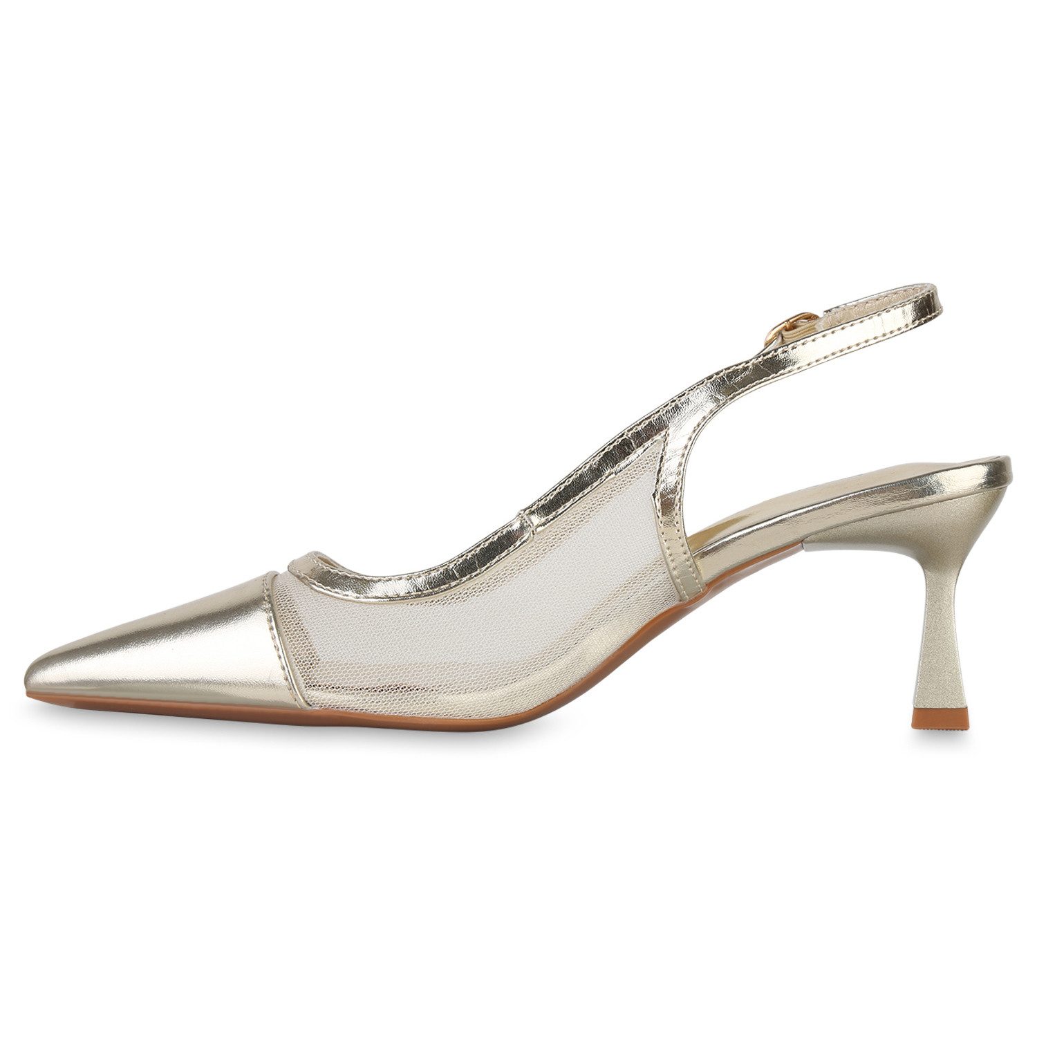 VAN HILL 841533 Slingpumps Damen Slingpumps Pumps Spitze Stiletto Absatzsch günstig online kaufen