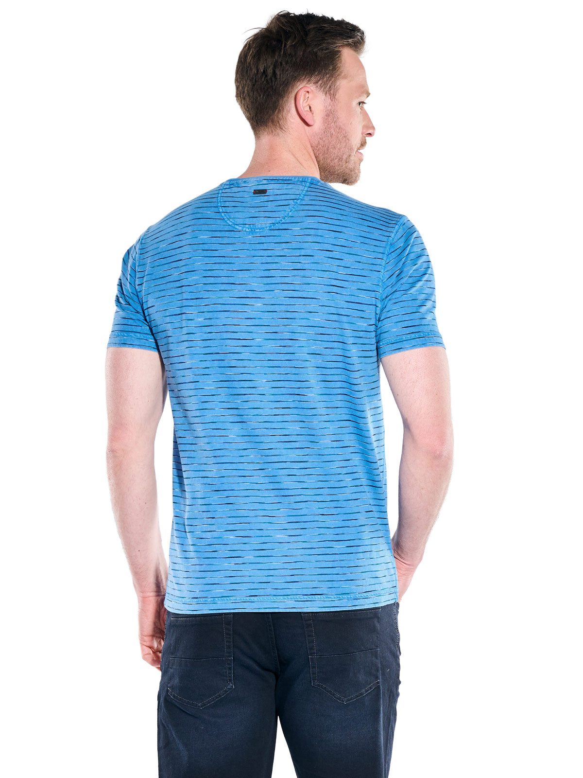 Engbers T-Shirt Herren Rundhals T-Shirt mit Brusttasche, Brilliantblau
