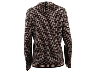 Passioni Strickpullover Hochgeschlossener Pullover mit stylischem Fischgrätenmuster