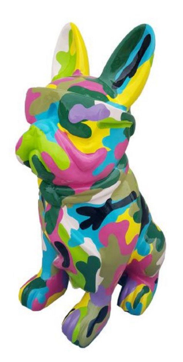 Deko XXL Garten Mehrfarbig 80 Luxus Große - Figuren Deko Wohnzimmer - H. Luxus Figur Hund XXL Skulptur Skulptur Bulldogge Skulptur Deko - Deko - - Padrino XXL Deko Figur cm Deko Deko Casa -