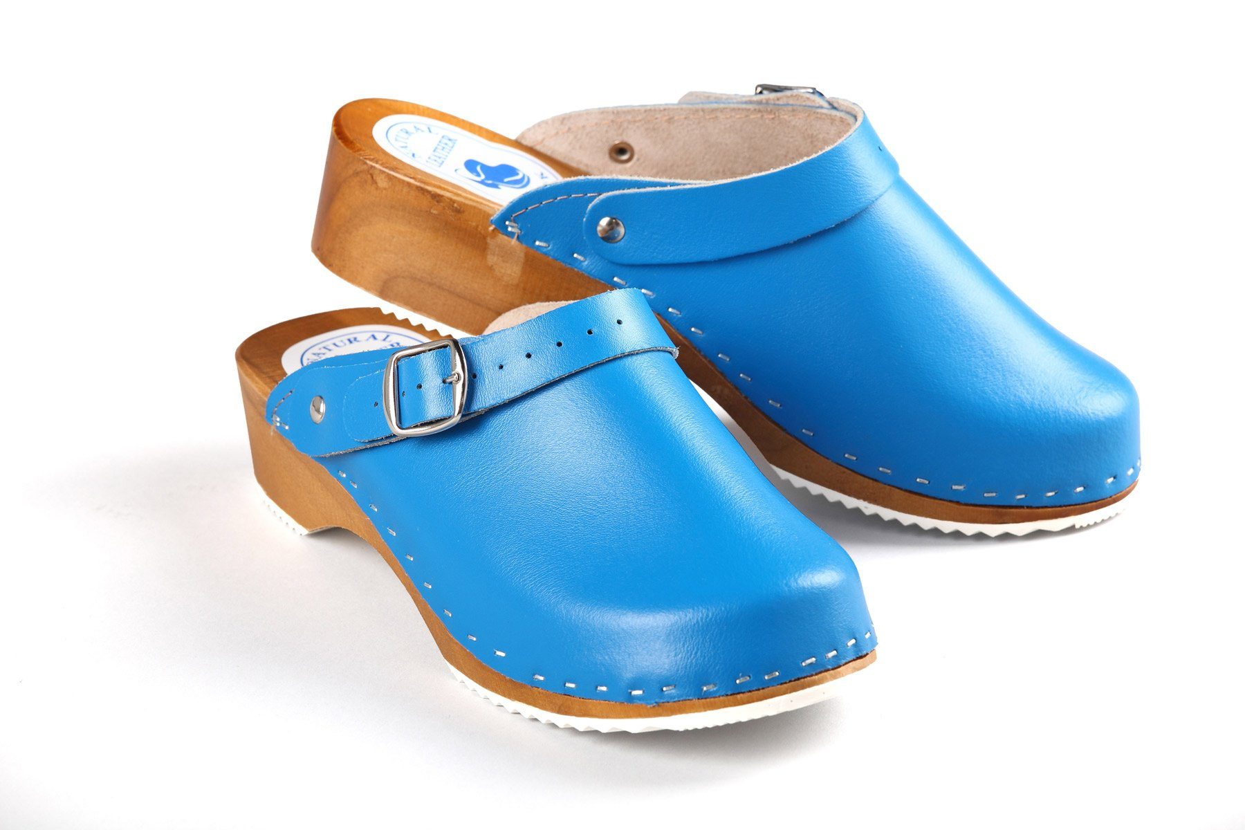 Aves-24 CLOGS Pantolette Sandalette Leder Holzschuhe günstig online kaufen