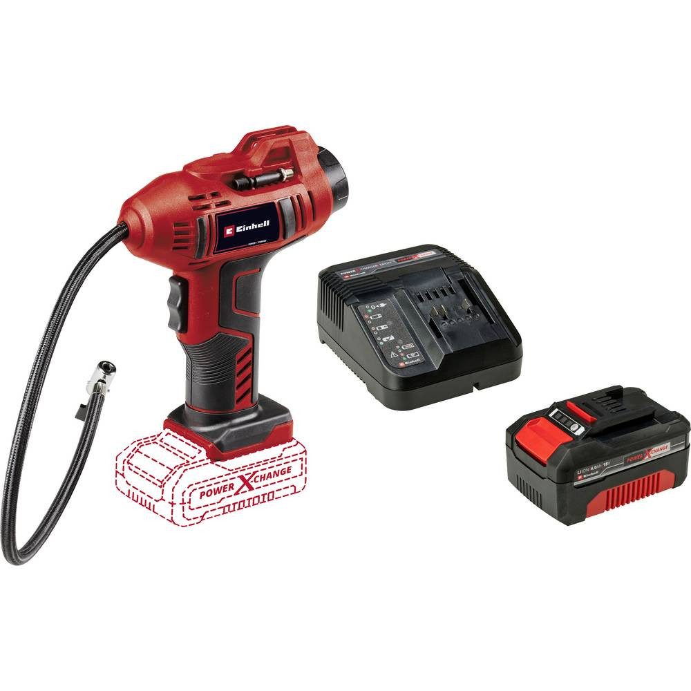 Einhell Akku-Handkompressor Set bestehend aus Akku-Autokompressor CE-CC 18 Li-Solo Power X-Change