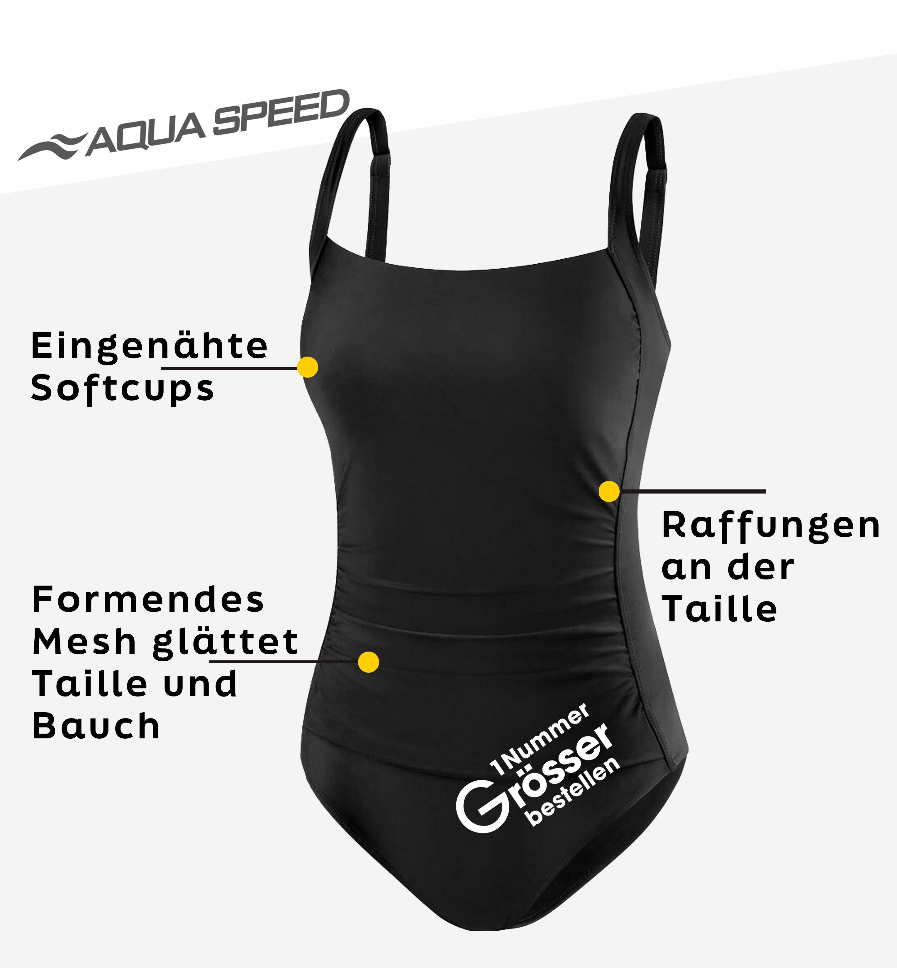 Aqua Speed Badeanzug Vera Badeanzug für SchwimmerInnen - sportlich & jugendlich (Stylisher Badeanzug für SportlerInnen)