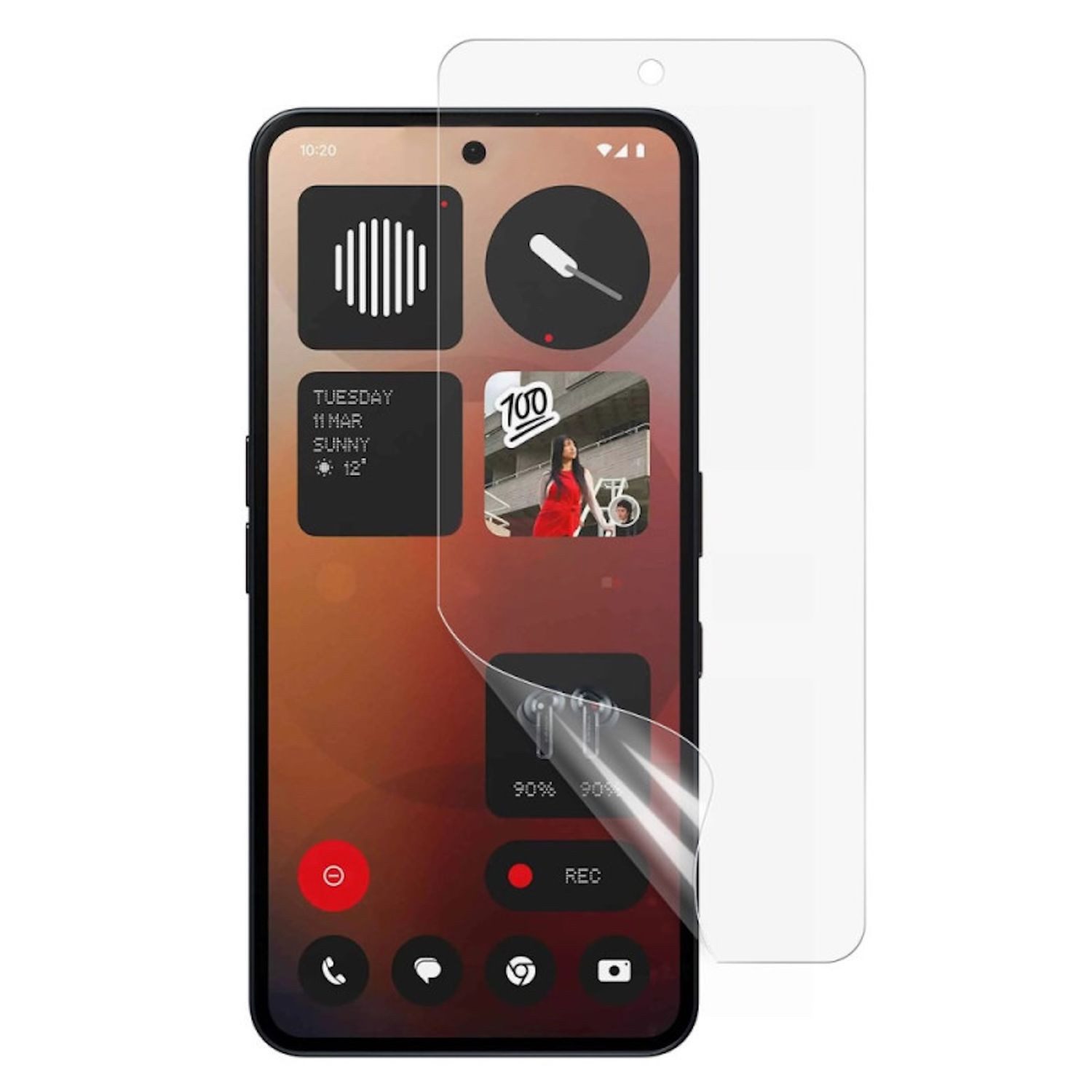 Wigento Handyhülle Für Nothing Phone 3a / 3a Pro Full Front Screen Hydrogel Schutz Folie, Vollbildschutz, Explosion-proof Hydrogel-Film