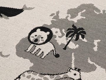 Kinderteppich LINIA - Weltkarte, Primaflor-Ideen in Textil, rechteckig, Höhe: 3 mm, Flachgewebe, Motiv Weltkarte, In- und Outdoor geeignet, Kinderzimmer