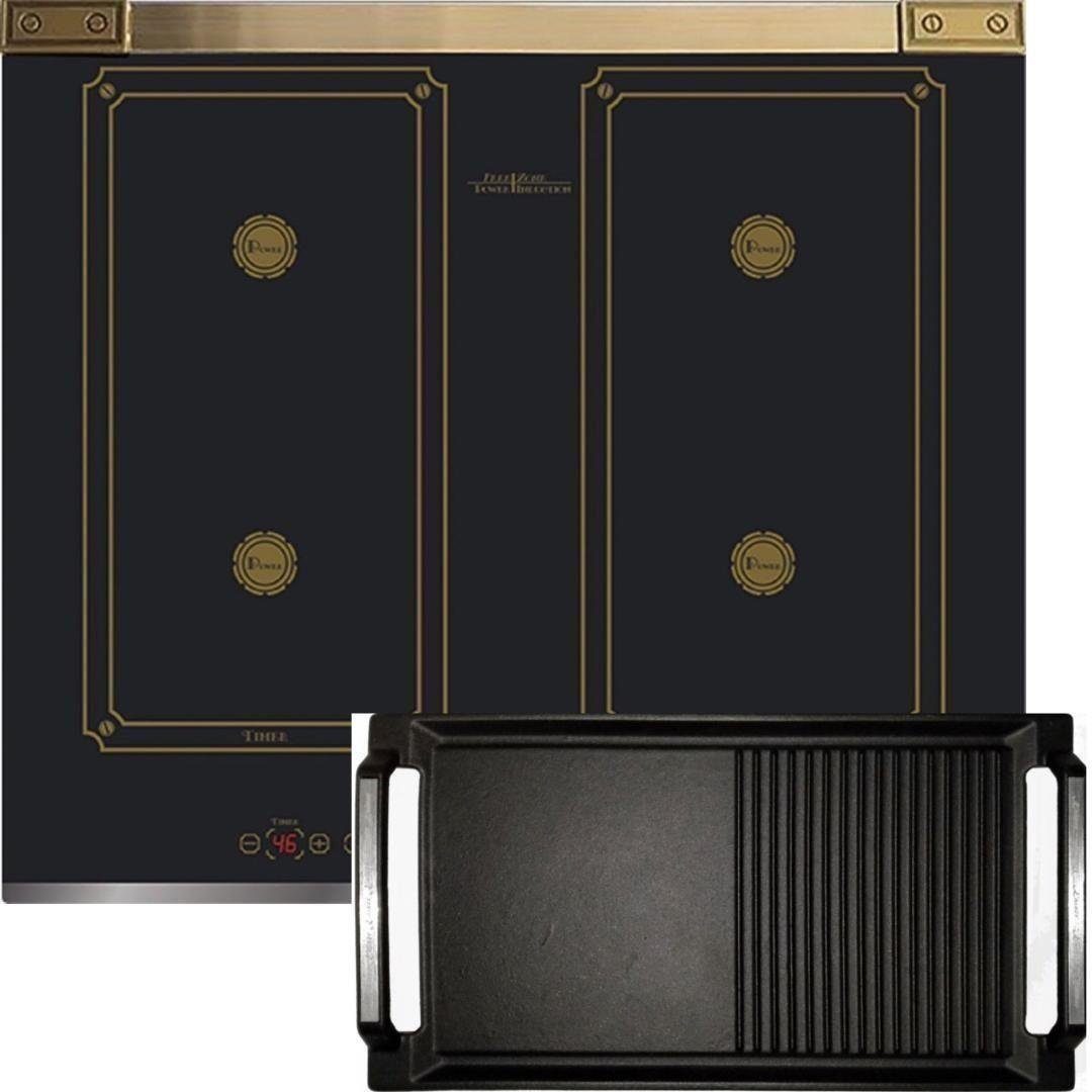 Kaiser Küchengeräte Induktions-Kochfeld, Flex Retro Induktionskochfeld 60 cm,Kochfeld,Herd, inkl. Grillplatte