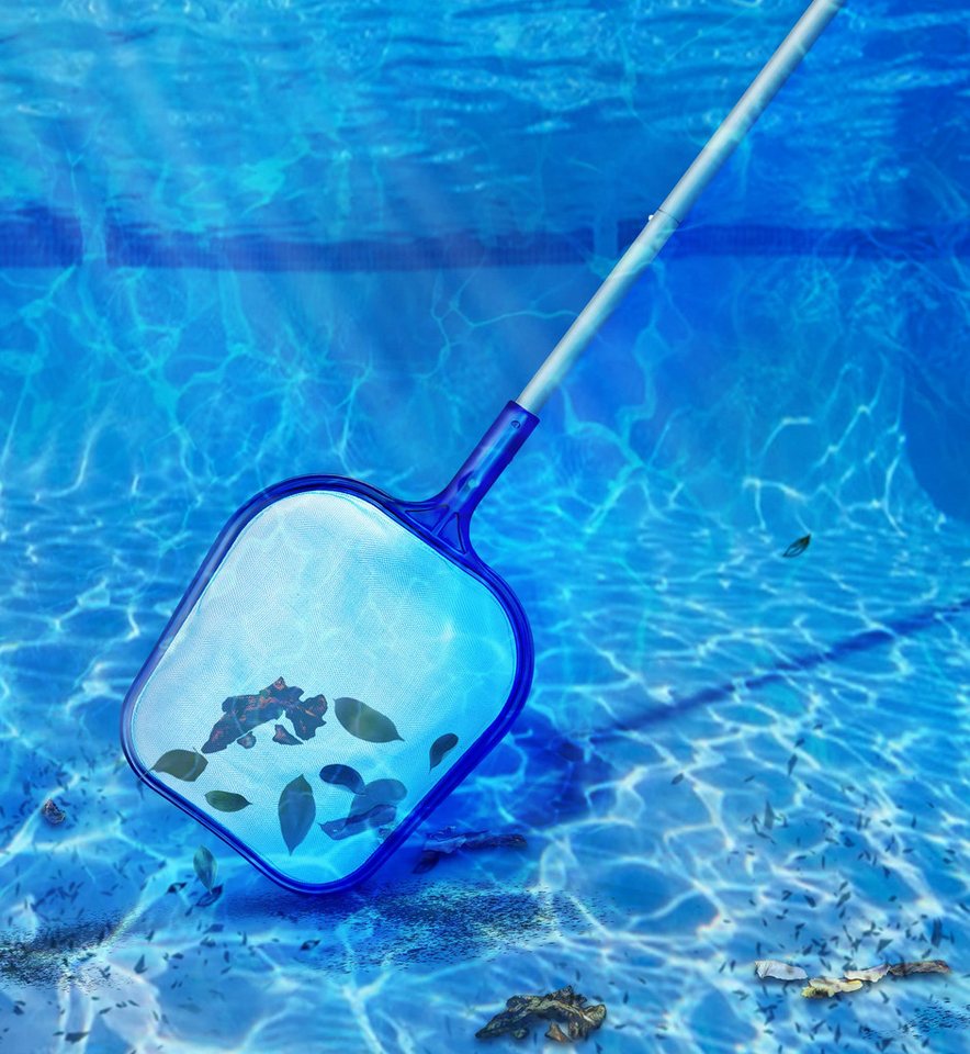 Thumbnail - BlingBin Kescher Pool Kescher Set Teichkescher & Pool Kescher mit Teleskopstange 160 cm (1er Set, 1-St., 5-Pol Teleskop ...