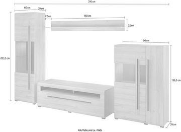 Helvetia Wohnwand Tulsa, (Set, 4-St)