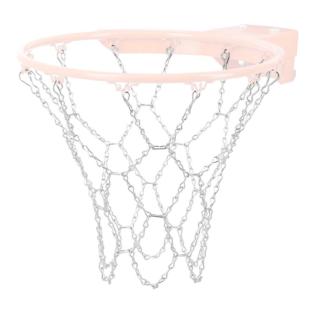 Nils Basketballnetz Kettennetz Korbnetz Basketballkette (Spar-Set, 1-St., 47 cm wetterfest), Stahlkette, wetterfest, 12 Haken, für 45-cm-Ring