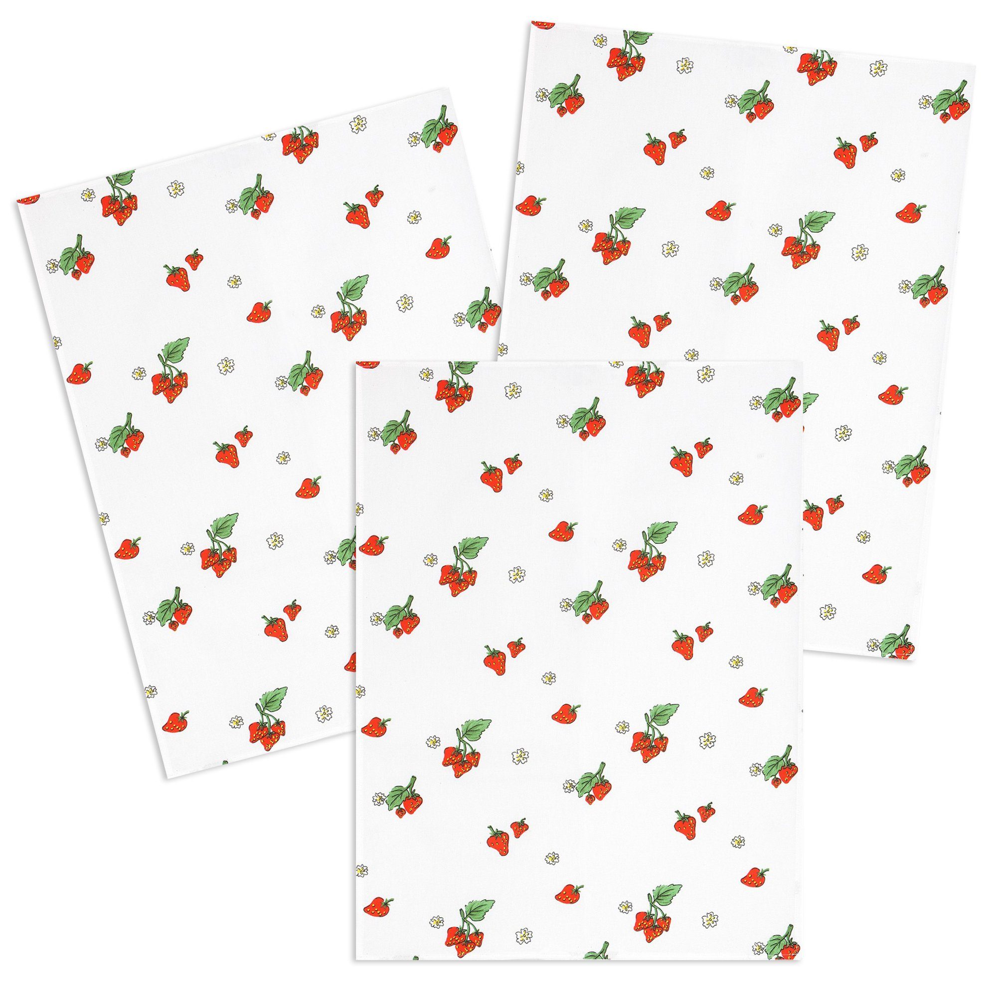 Kracht Geschirrtuch Erdbeere, (Set, 3-tlg., 3-teilig), günstig online kaufen