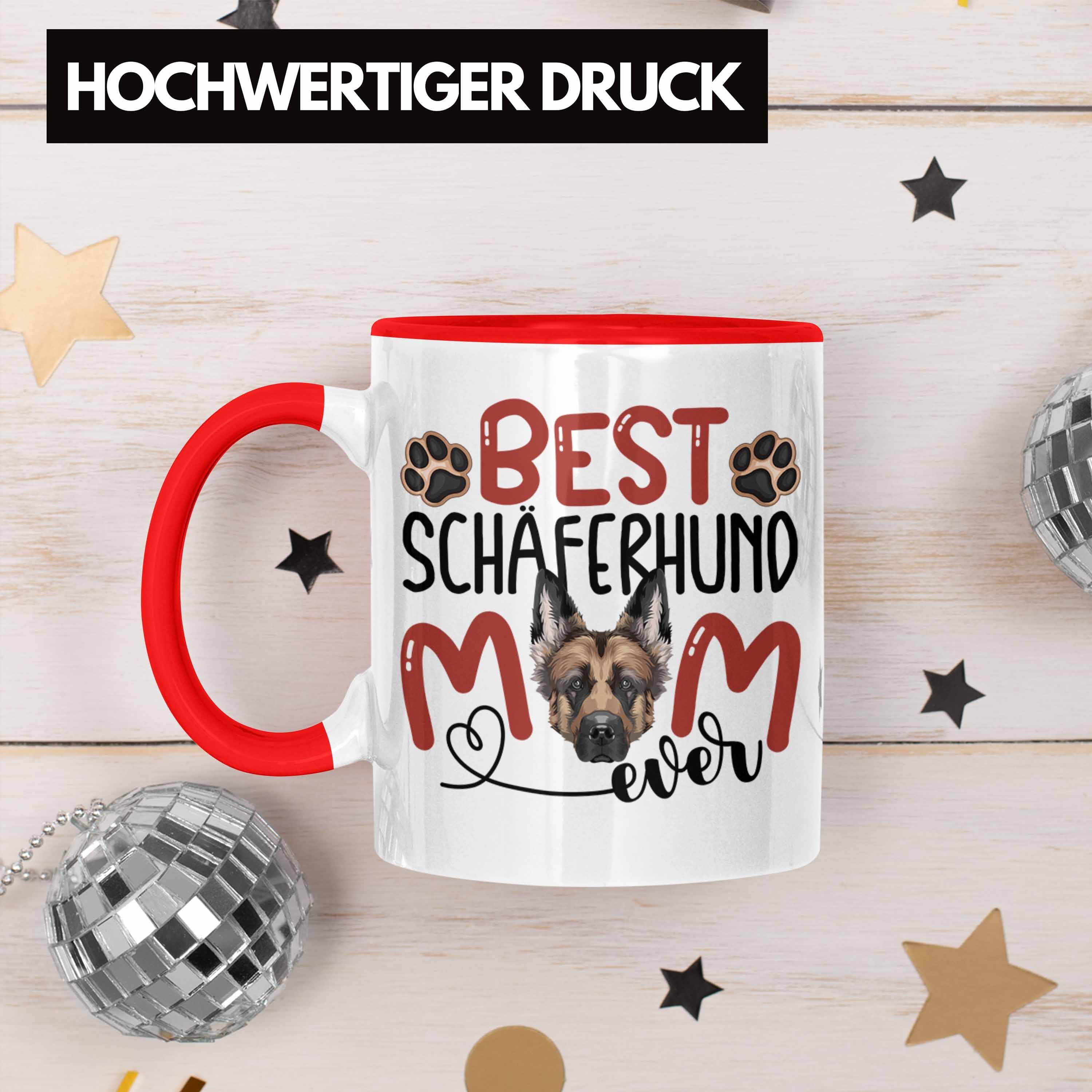 Tasse Lustiger Geschenk Schäferhund Trendation Mom Rot Tasse Spruch Geschenkidee Besitzerin