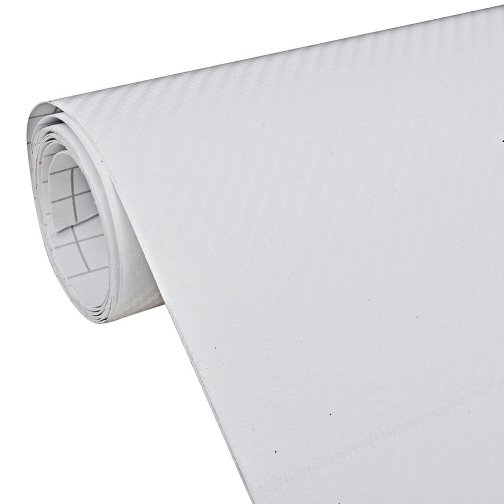 Aufkleber Autofolien 2 Stk. 3D Weiß 100x150 cm+50x150 cm, (2tlg)