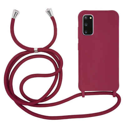 MyGadget Handyhülle Handykette für Samsung Galaxy S20 FE, TPU Hülle mit Band mit Handyband zum Umhängen Kordel Case Schutzhülle