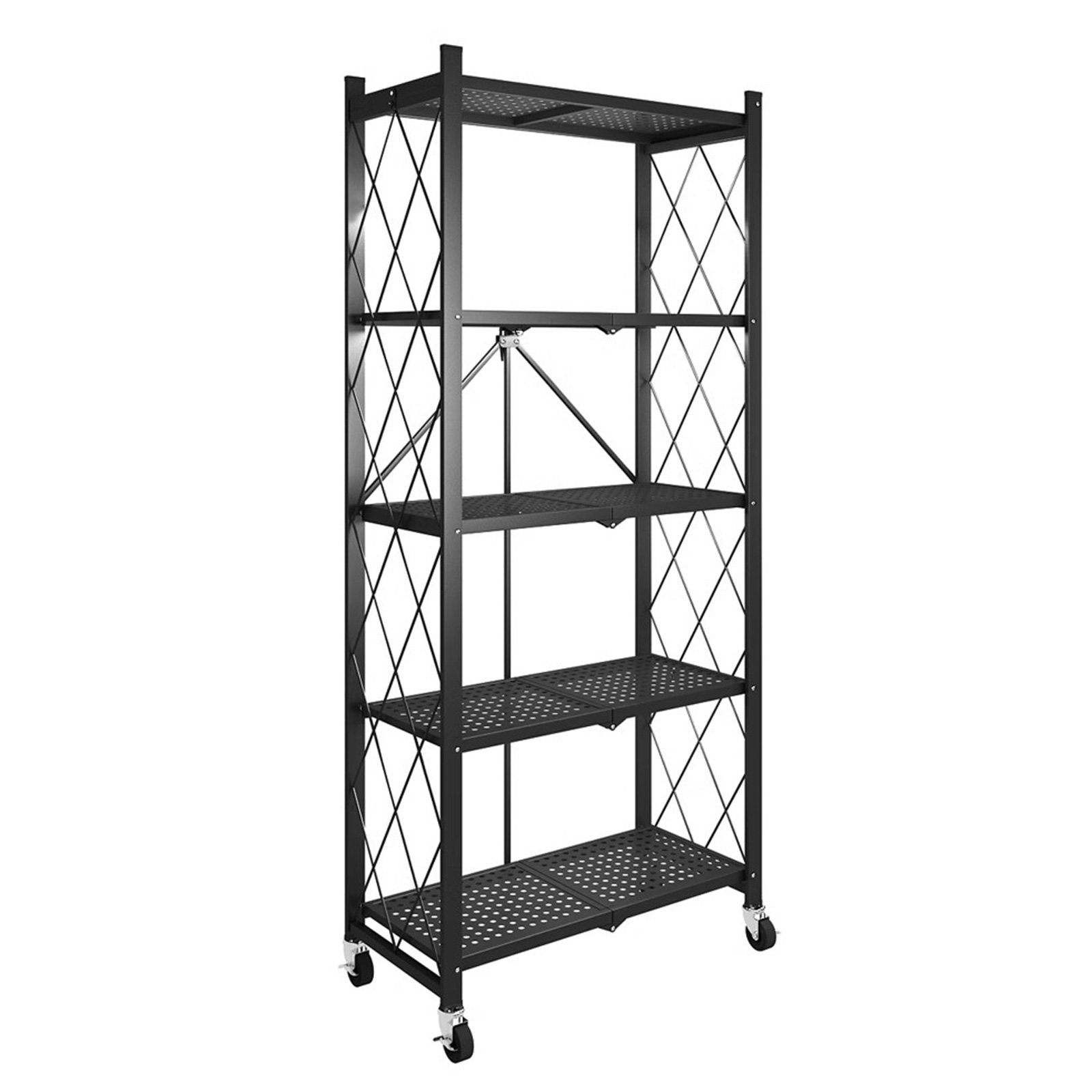 TWSOUL Mehrzweckregal Faltbares Regal mit Rollen, 5 Etagen, Gesamttragkraft günstig online kaufen