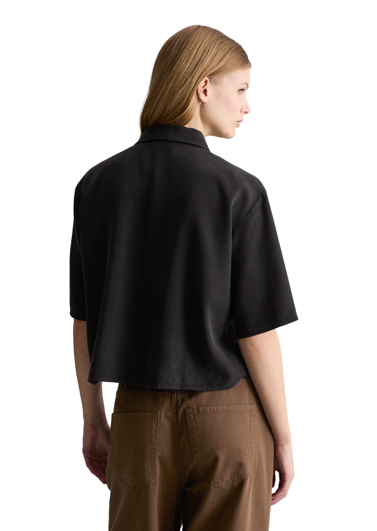 Marc O'Polo DENIM Kurzarmbluse Croped, relaxed fit günstig online kaufen
