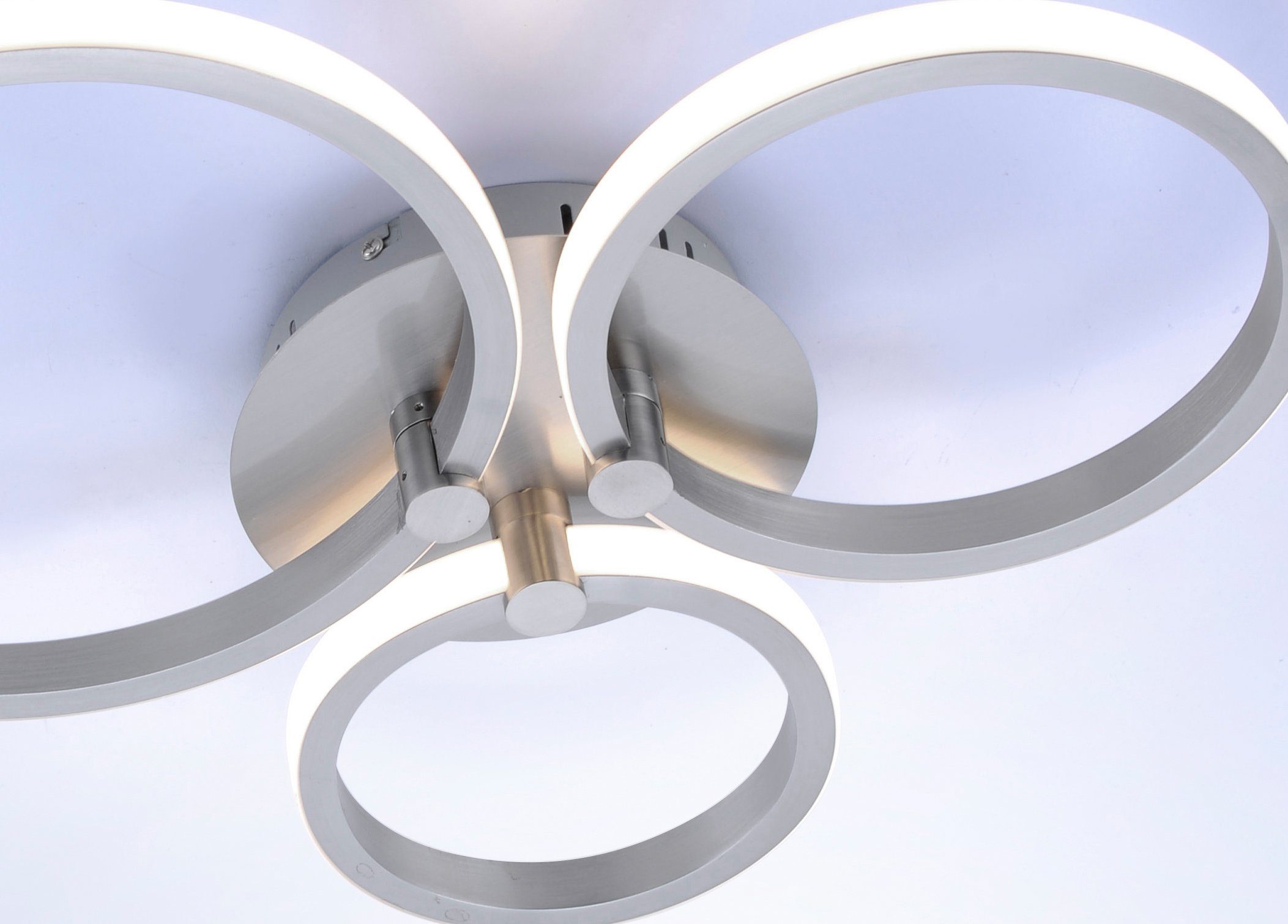 JUST LIGHT LED Deckenleuchte JOHANNA, LED fest integriert, Warmweiß, LED Deckenlampe