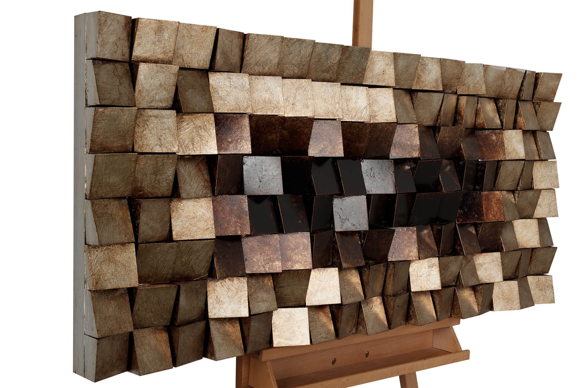 KUNSTLOFT Wandbild Lustrous Pixel, handgefertigtes Wandbild günstig online kaufen