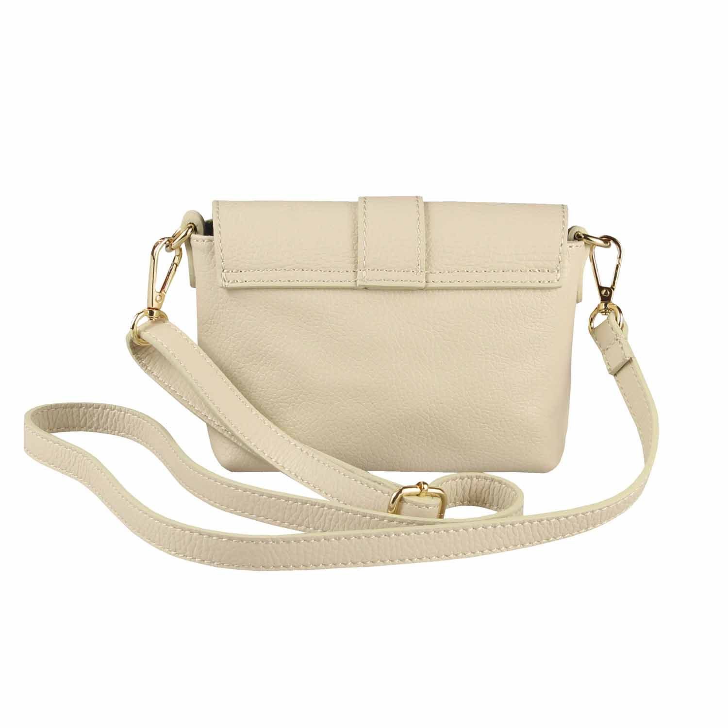 ITALYSHOP24 Schultertasche MADE IN ITALY Damen Leder Tasche Crossbody Umhängetasche Smartphone, Handytasche Ledertasche Brusttasche Freizeit Überschlagtasche Clutch