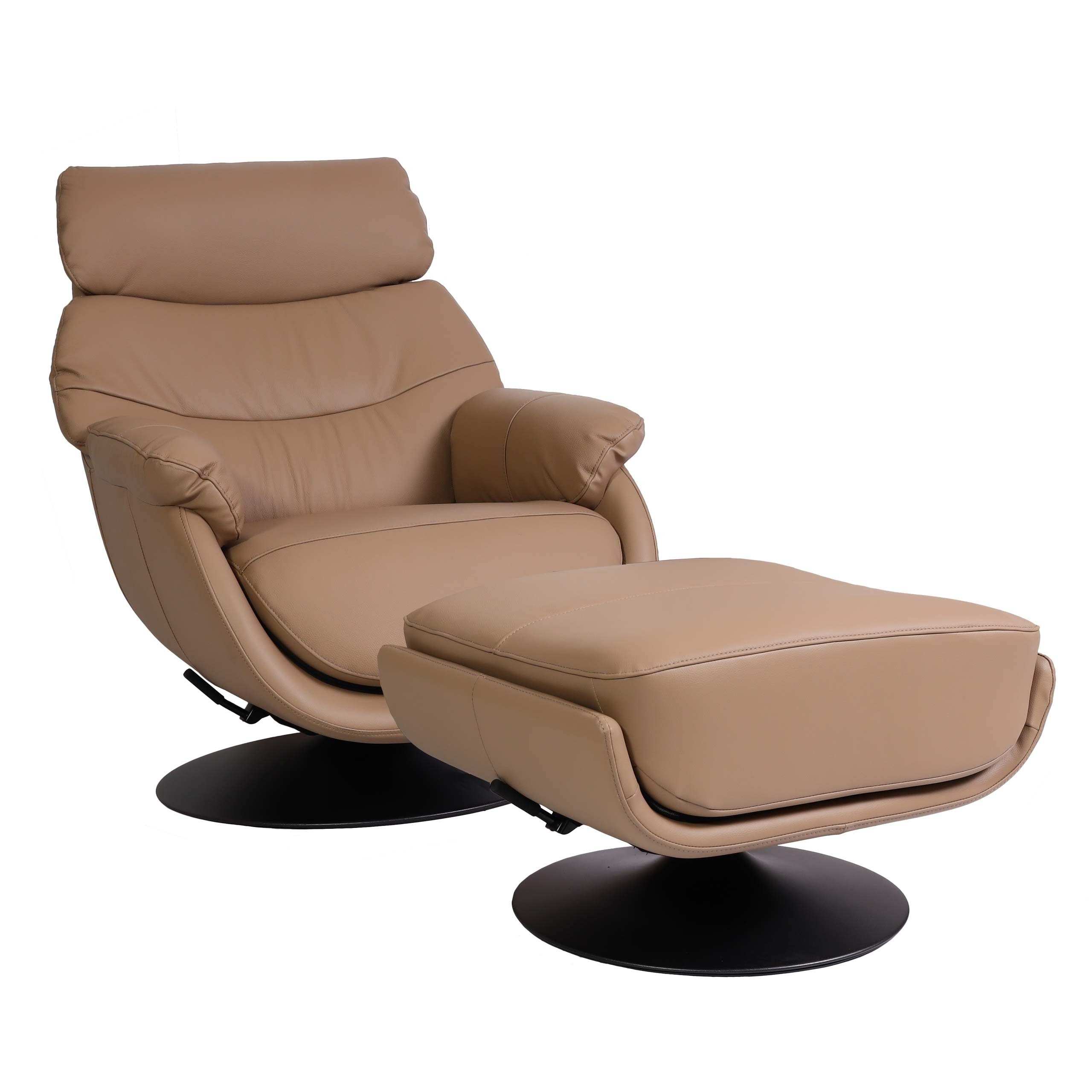 MCW Relaxsessel MCW-K99, Mit Feststellhebel, Breite Sitzfläche, Mit Armlehnen taupe | taupe