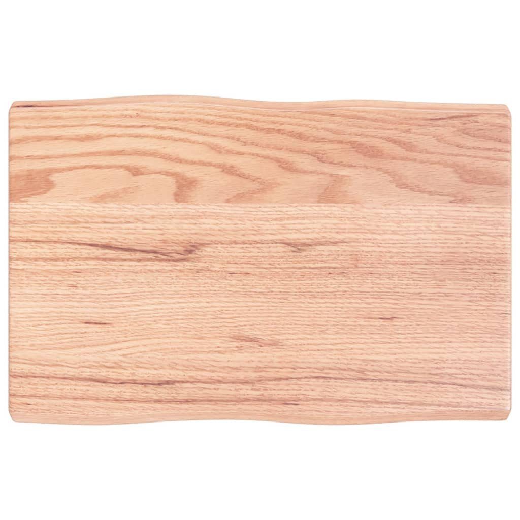 furnicato Tischplatte 60x40x(2-4) cm Massivholz Behandelt Baumkante (1 St)