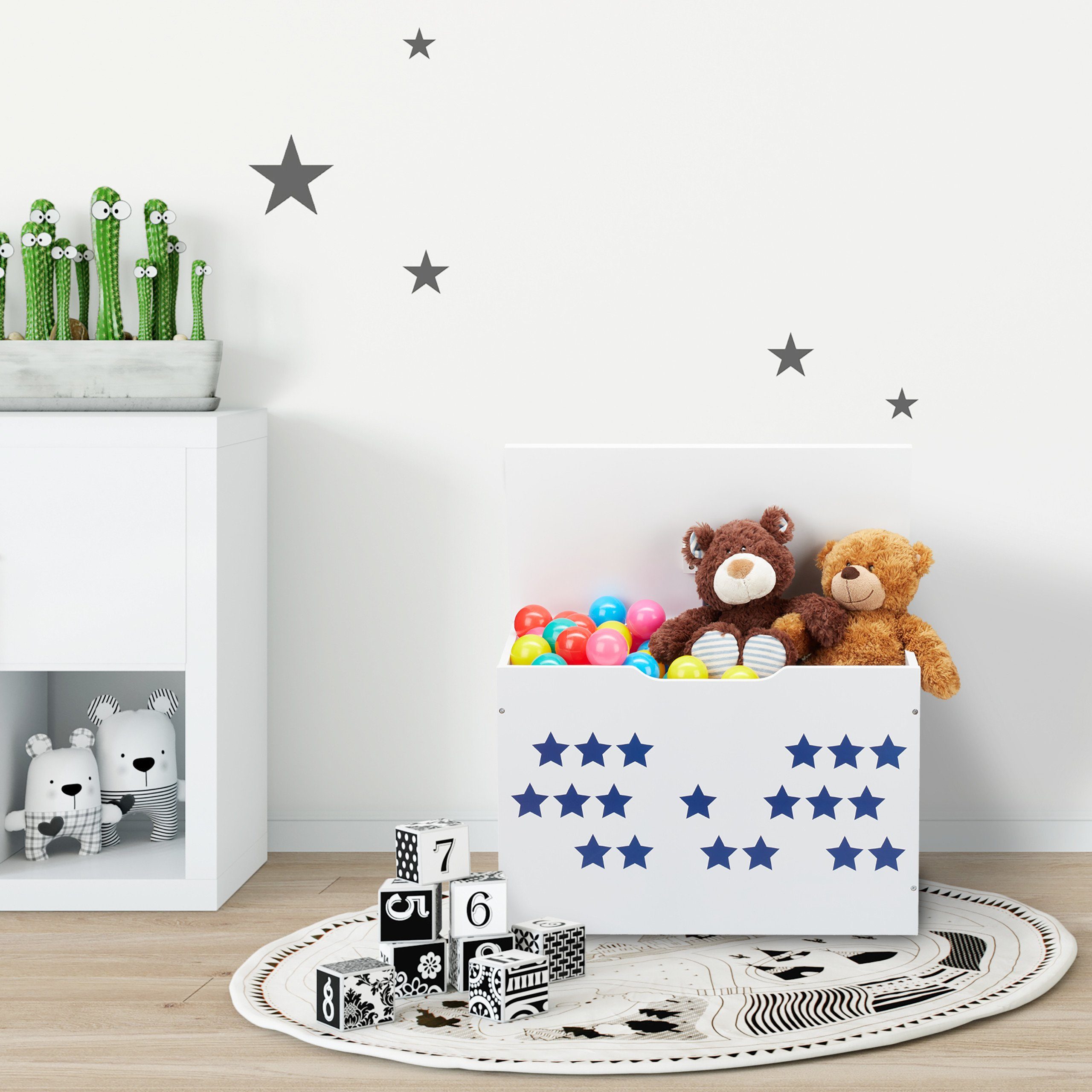 relaxdays Spielzeugtruhe weiß günstig online kaufen