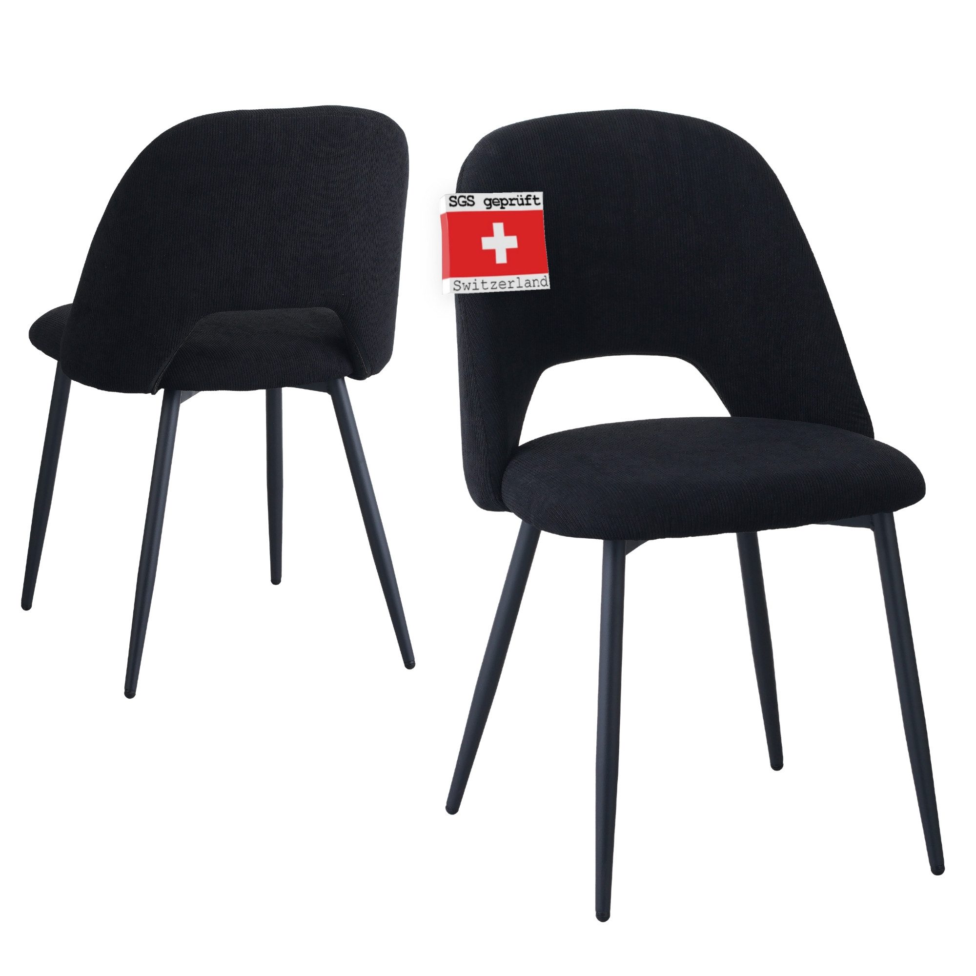 Albatros International Esszimmerstuhl Esszimmerstuhl SILVI Cord 2er Set Sch günstig online kaufen