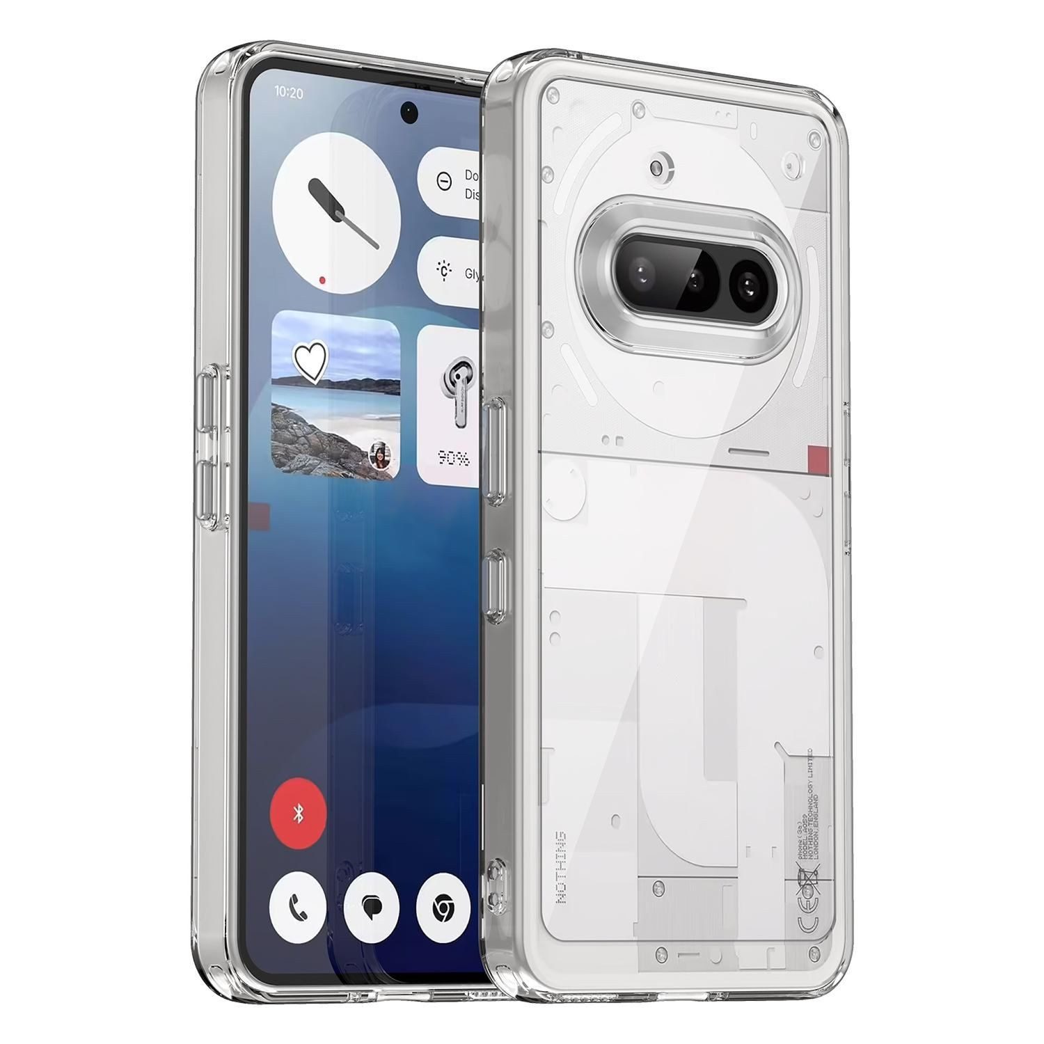 Wigento Handyhülle Für Nothing Phone 3a Colorful Serie TPU Hybrid Acryl Hülle Transparent, Colorful Series Hybrid Schutzhülle
