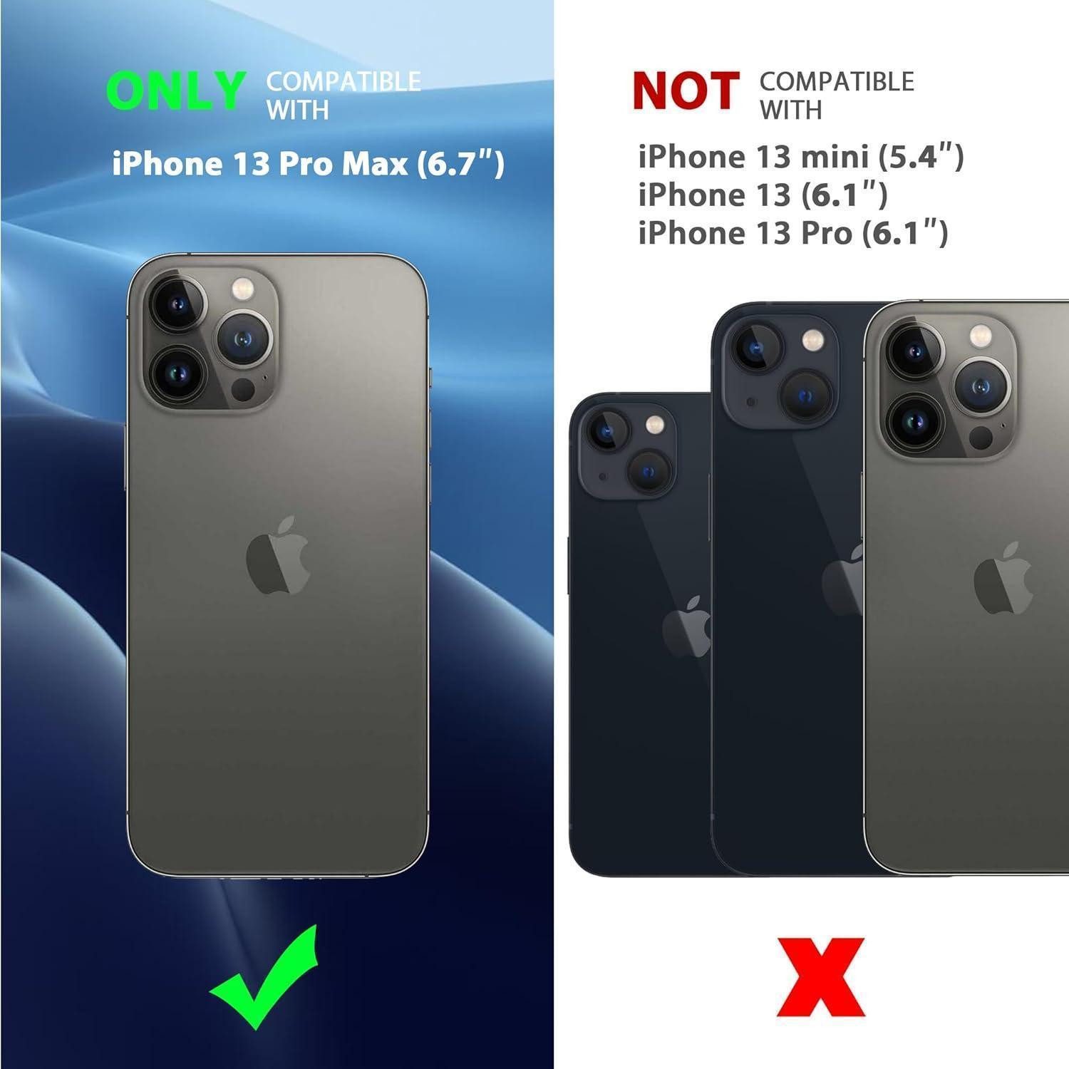LuxusKollektion Smartphone-Hülle Hülle iPhone13ProMax MagSafe iPhone 13 Pro Max Dunkel Blau – Bild 3 von 5