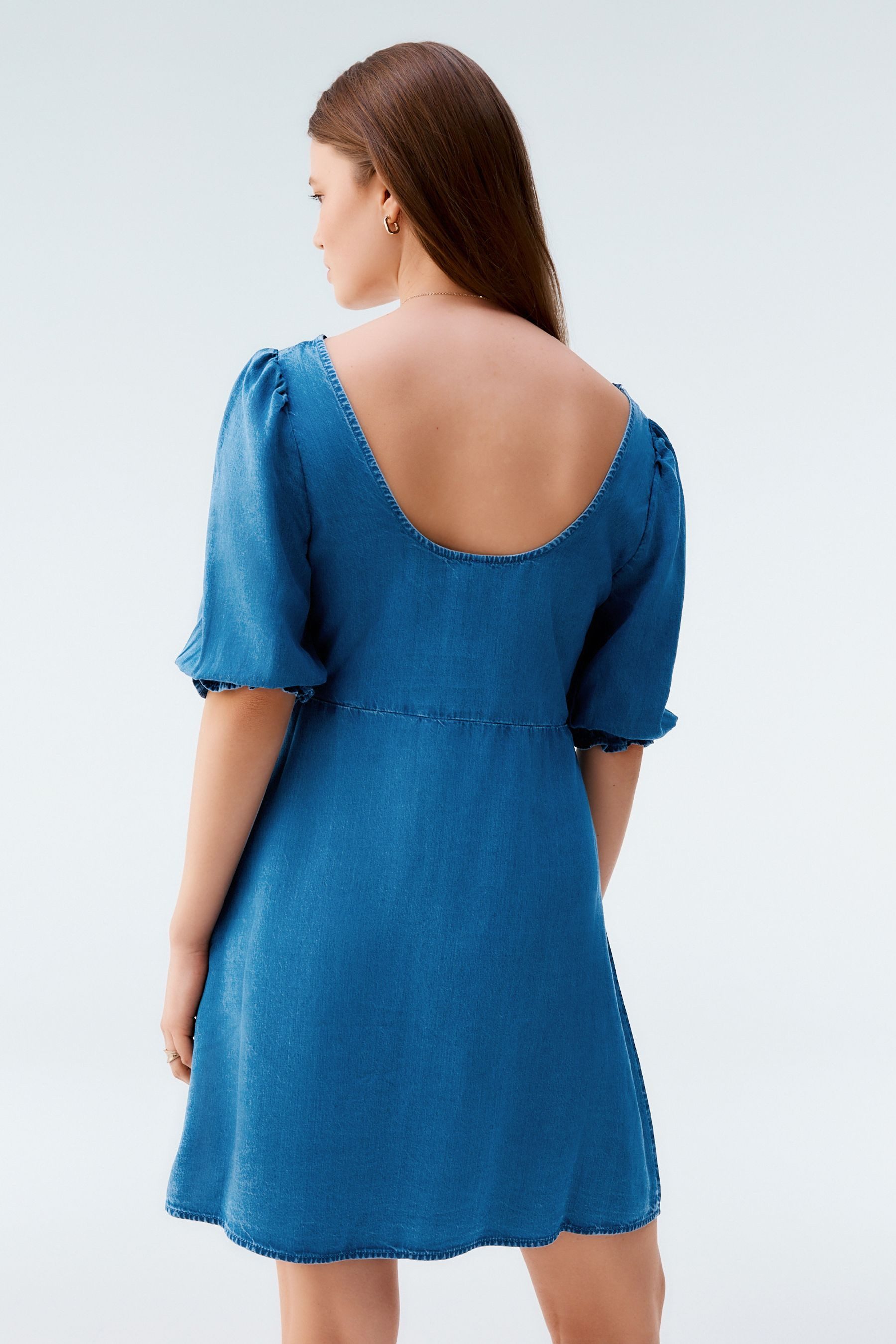 Next Jeanskleid Leichtes Mini-Sommerkleid aus Lyocell (1-tlg) günstig online kaufen