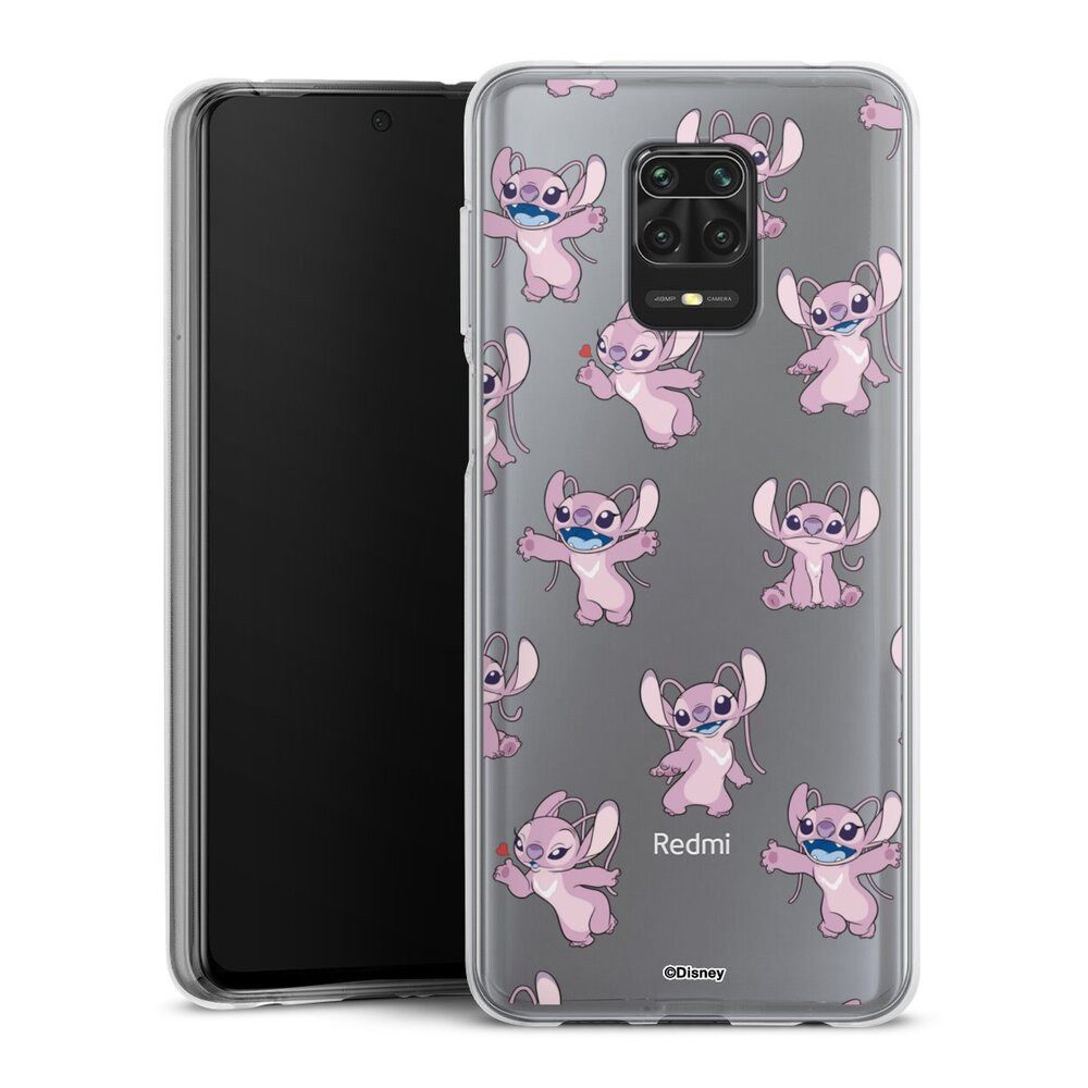 DeinDesign Handyhülle Lilo & Stitch Engel Disney Angel Faces Pattern Transparent, Xiaomi Redmi Note 9s Silikon Hülle Bumper Case Handy Schutzhülle