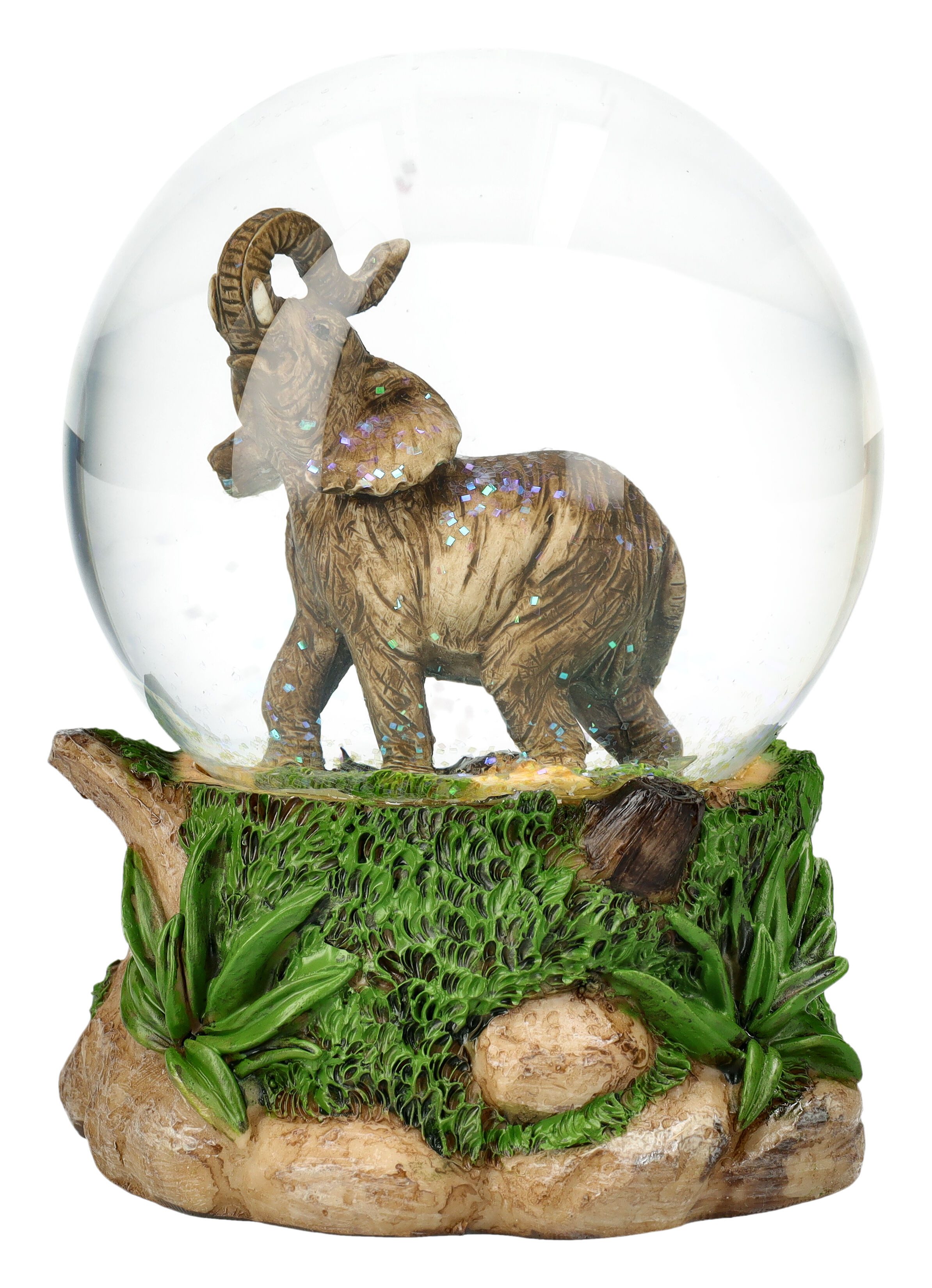 Schneekugel Schneekugel mit Elefanten-Figur - Tier Dekoration Tierfigur Dekokugel
